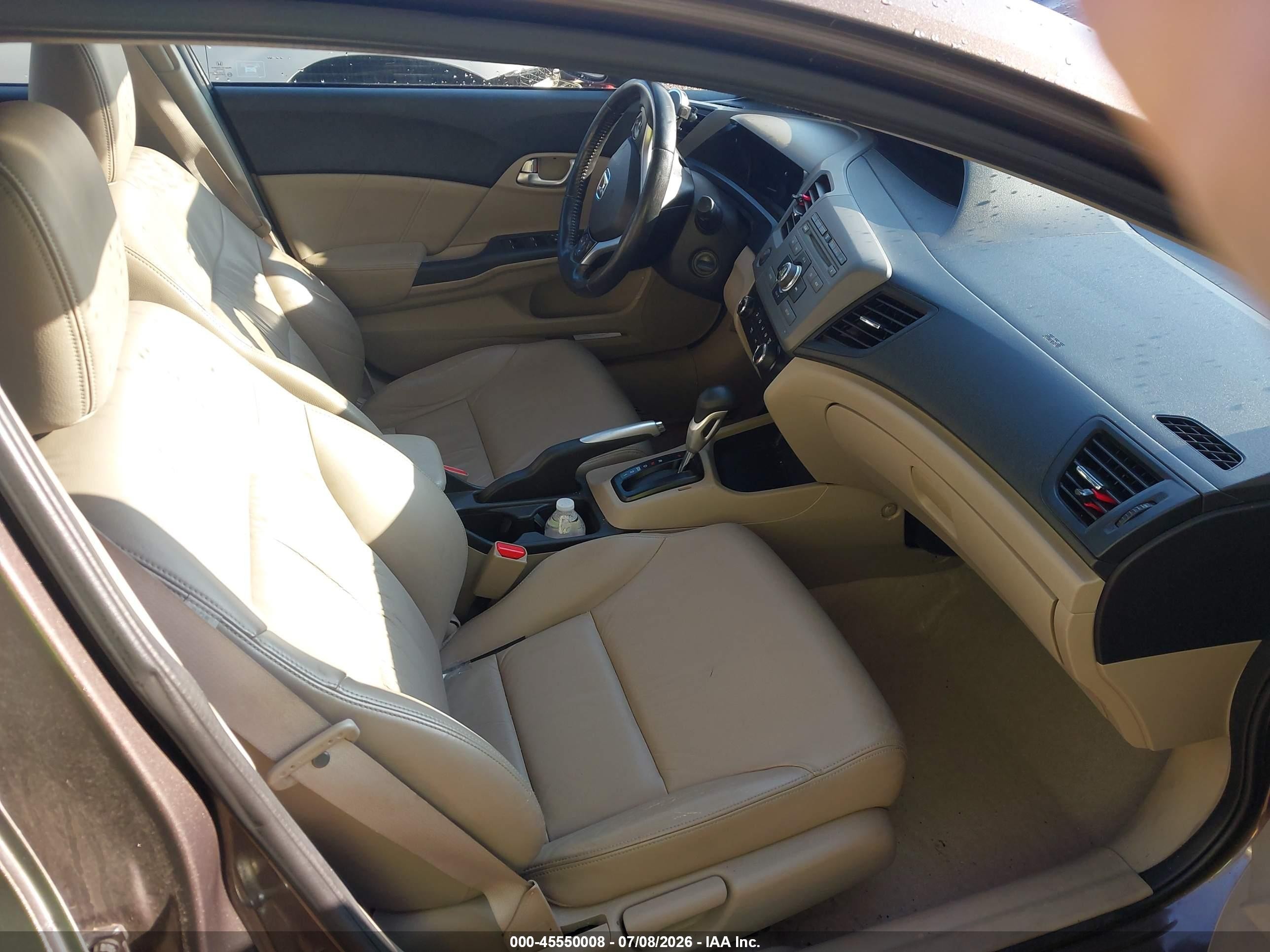 2012 Honda Civic Ex-l Серый vin: 2HGFB2F90CH550287