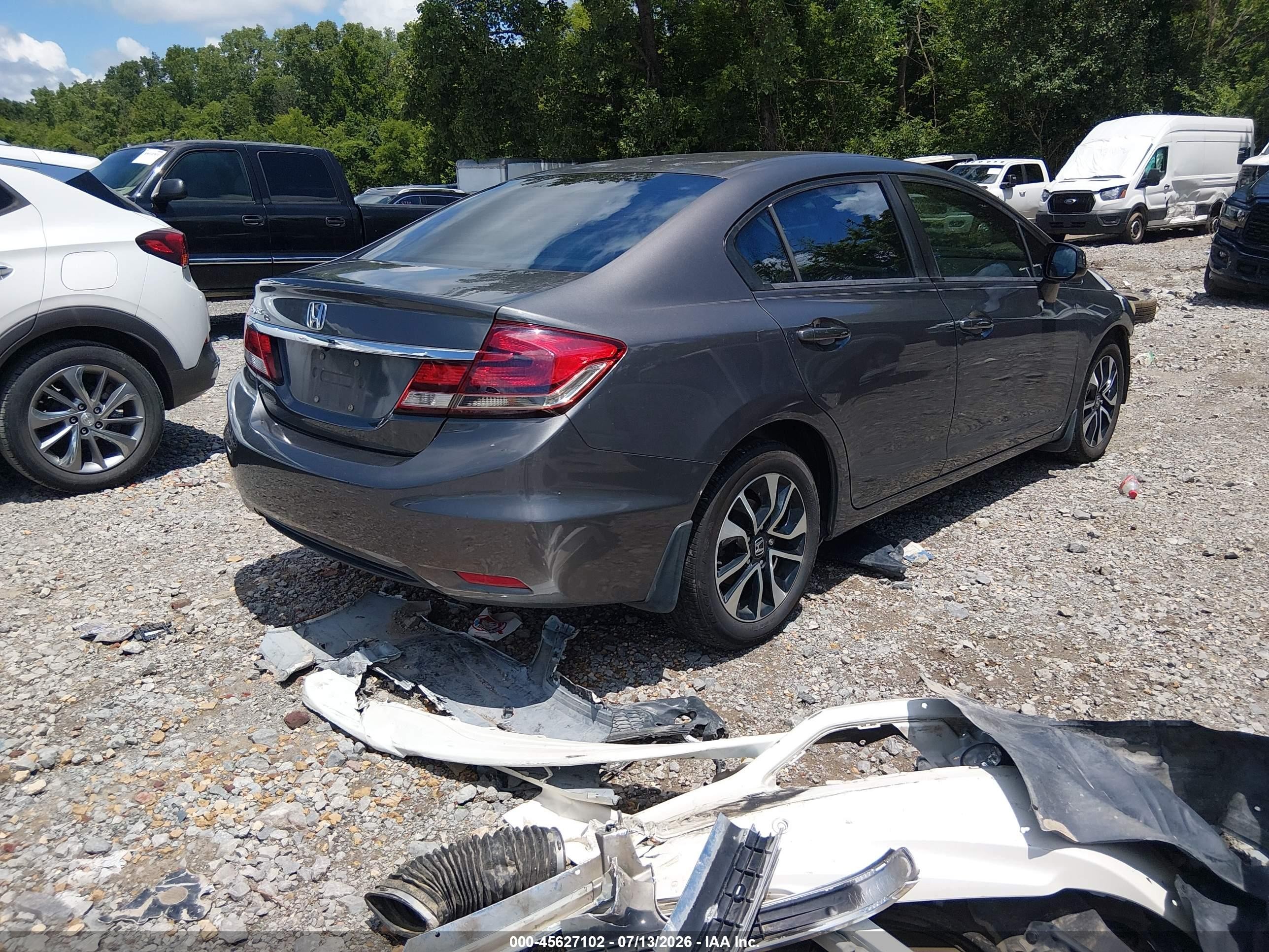 2013 Honda Civic Ex-l Gray vin: 2HGFB2F90DH515363