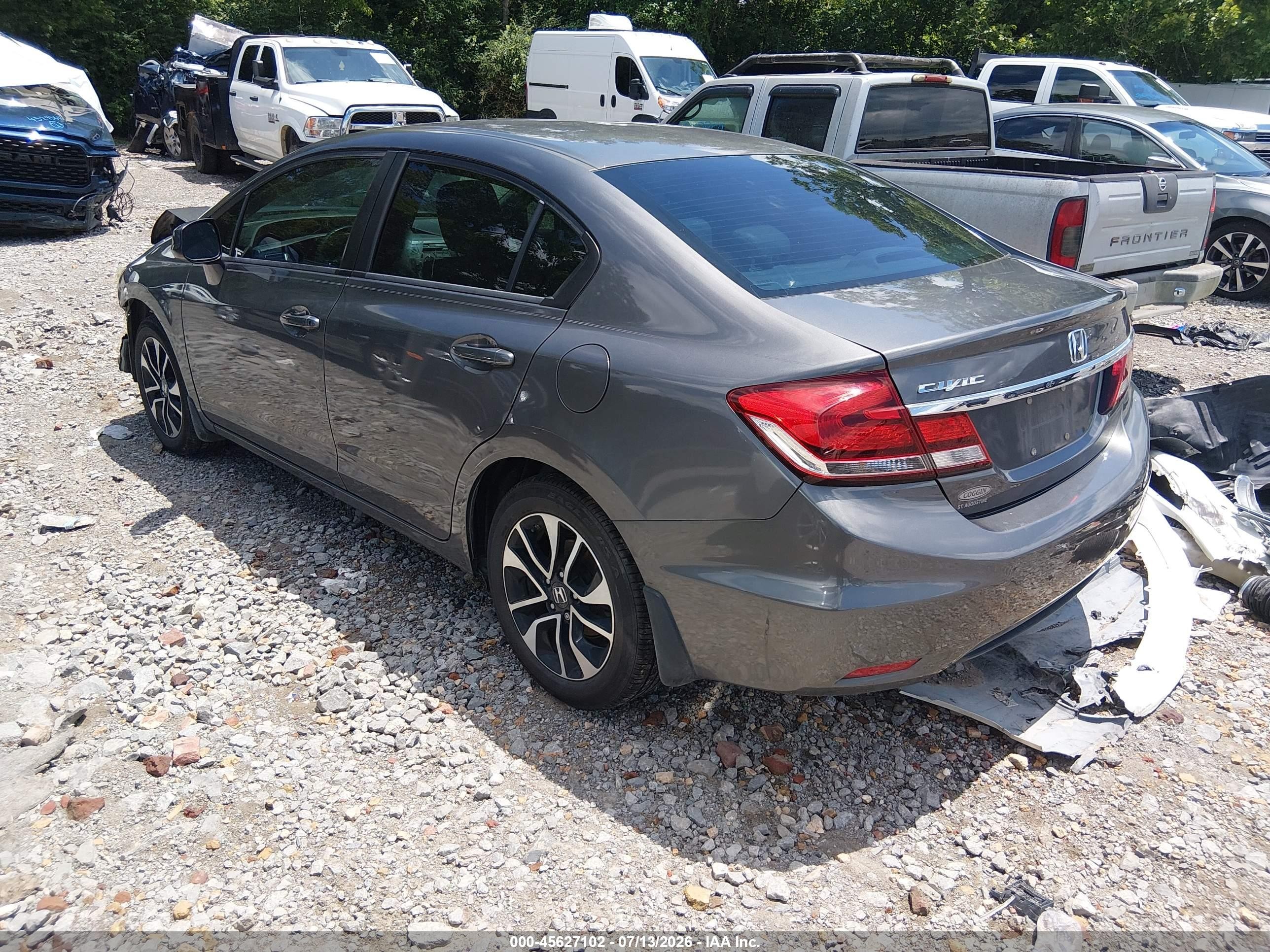 2013 Honda Civic Ex-l Gray vin: 2HGFB2F90DH515363