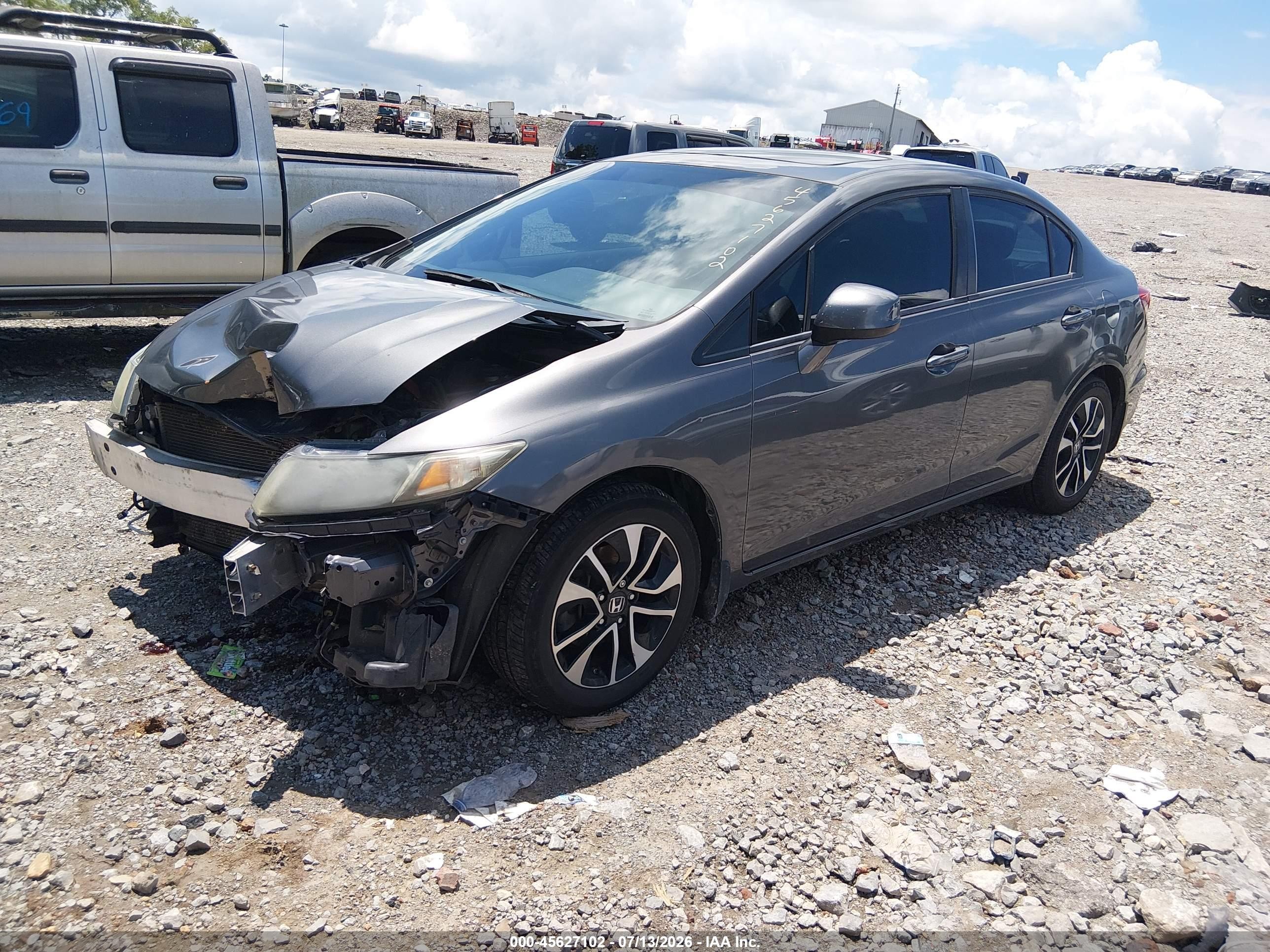 2013 Honda Civic Ex-l Gray vin: 2HGFB2F90DH515363