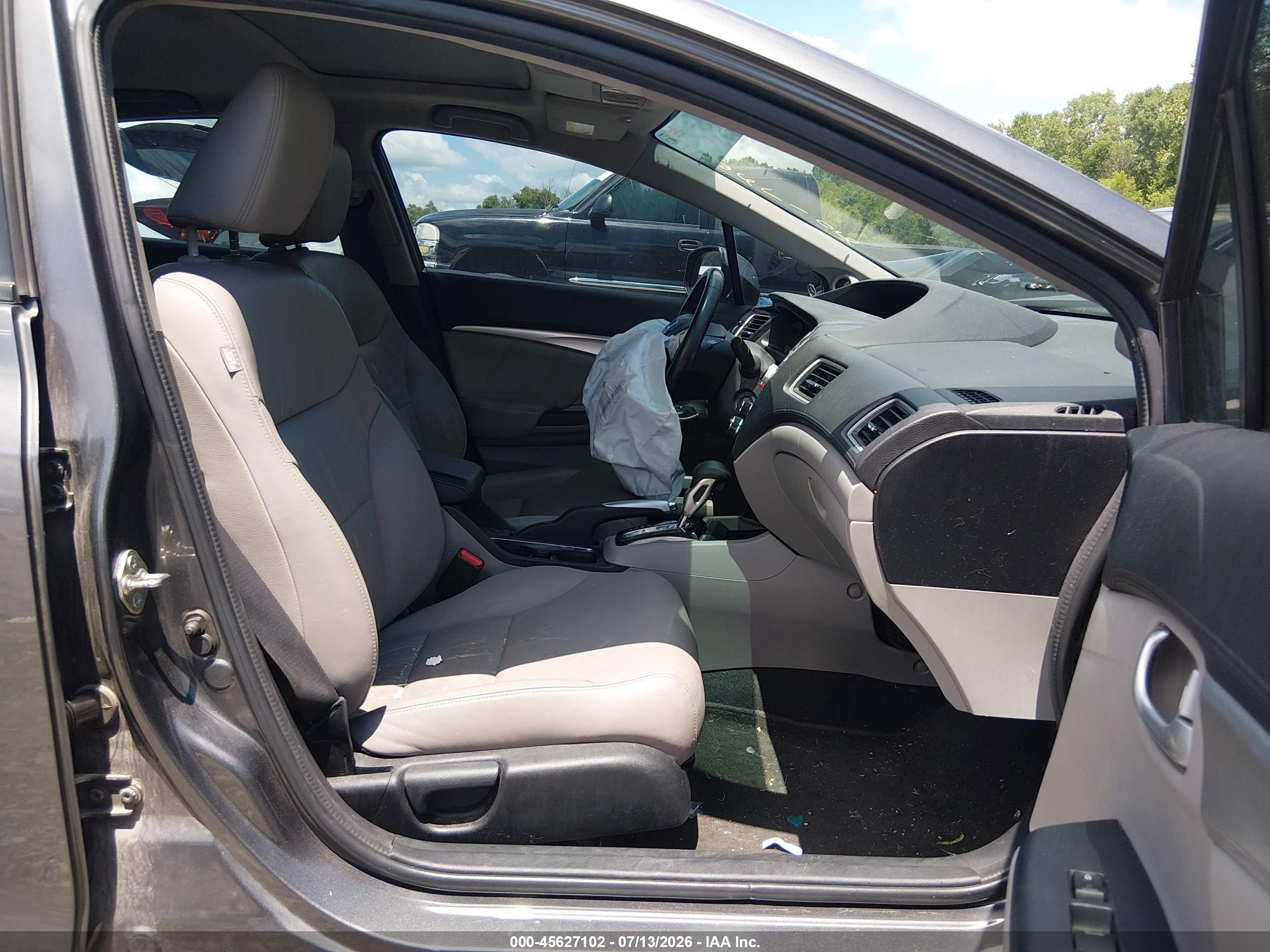 2013 Honda Civic Ex-l Gray vin: 2HGFB2F90DH515363