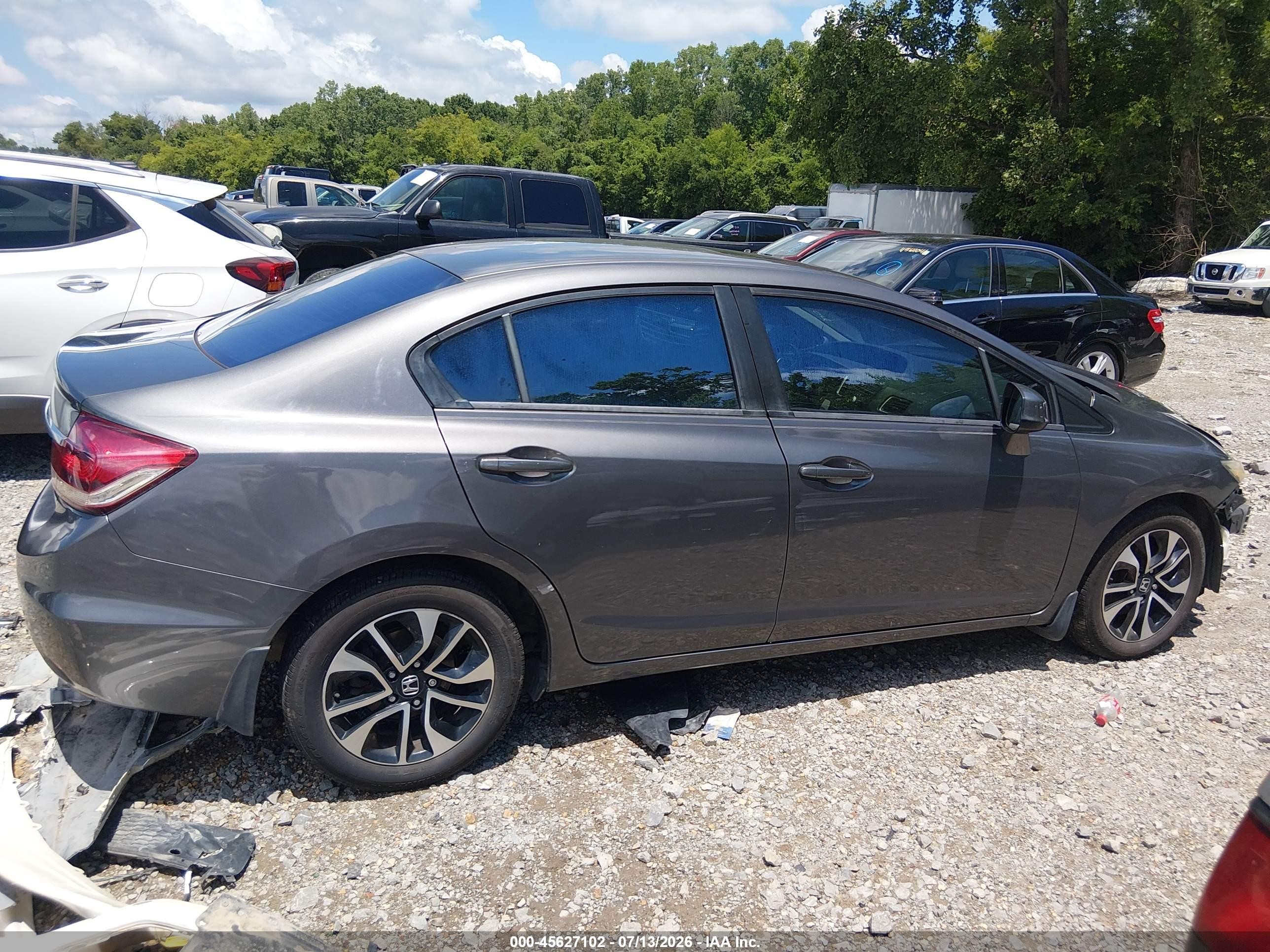 2013 Honda Civic Ex-l Gray vin: 2HGFB2F90DH515363