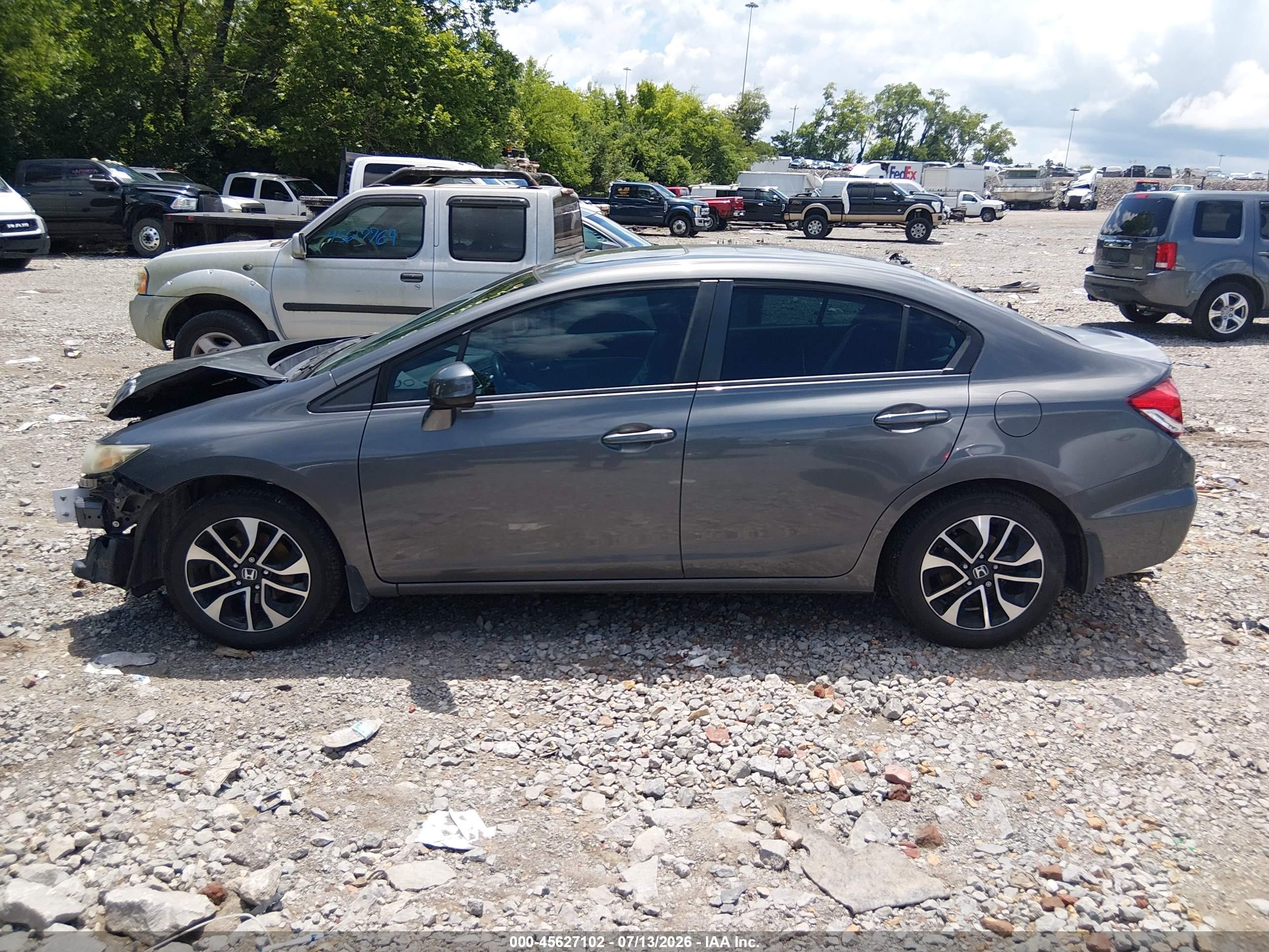 2013 Honda Civic Ex-l Gray vin: 2HGFB2F90DH515363