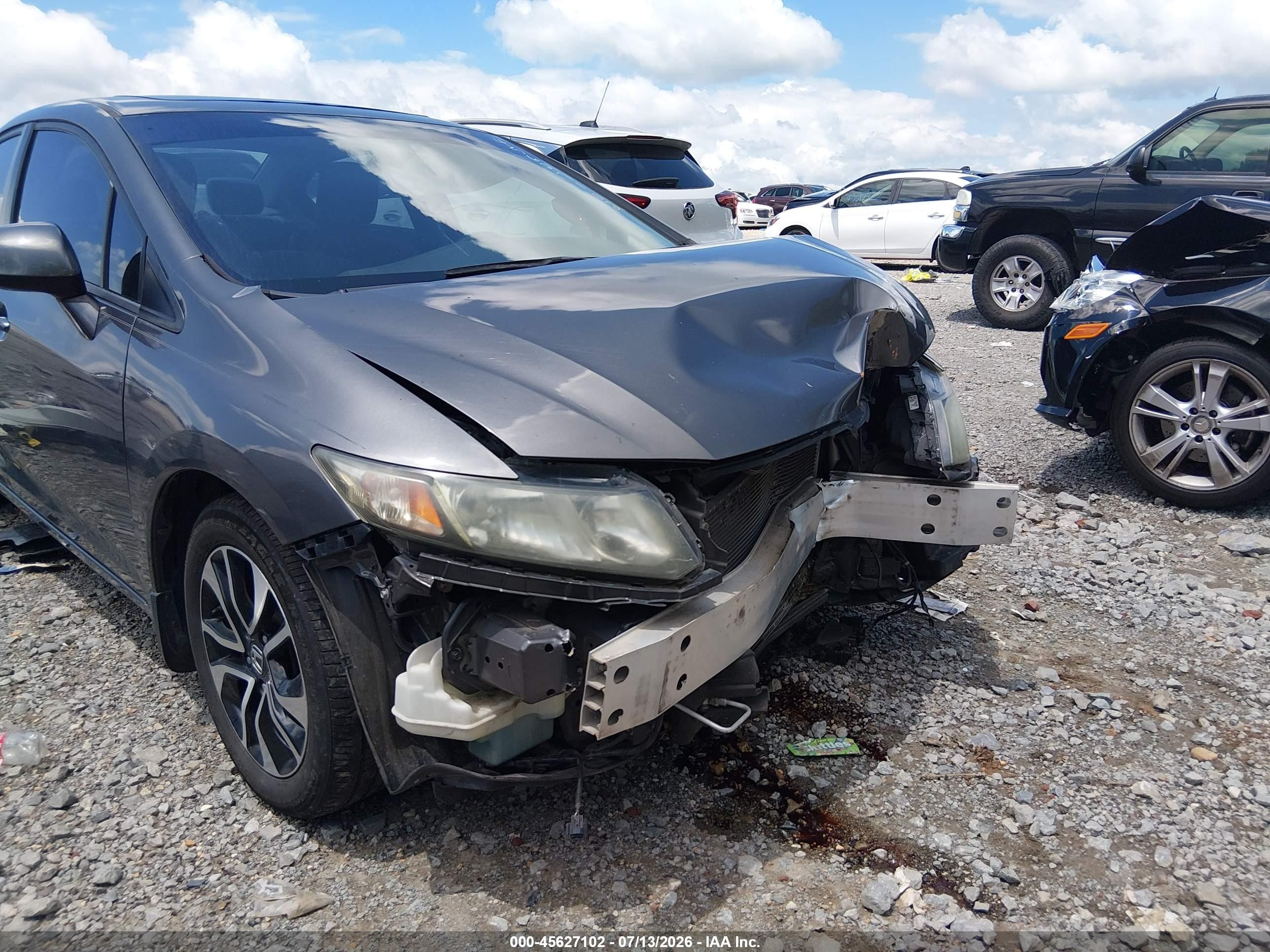 2013 Honda Civic Ex-l Gray vin: 2HGFB2F90DH515363