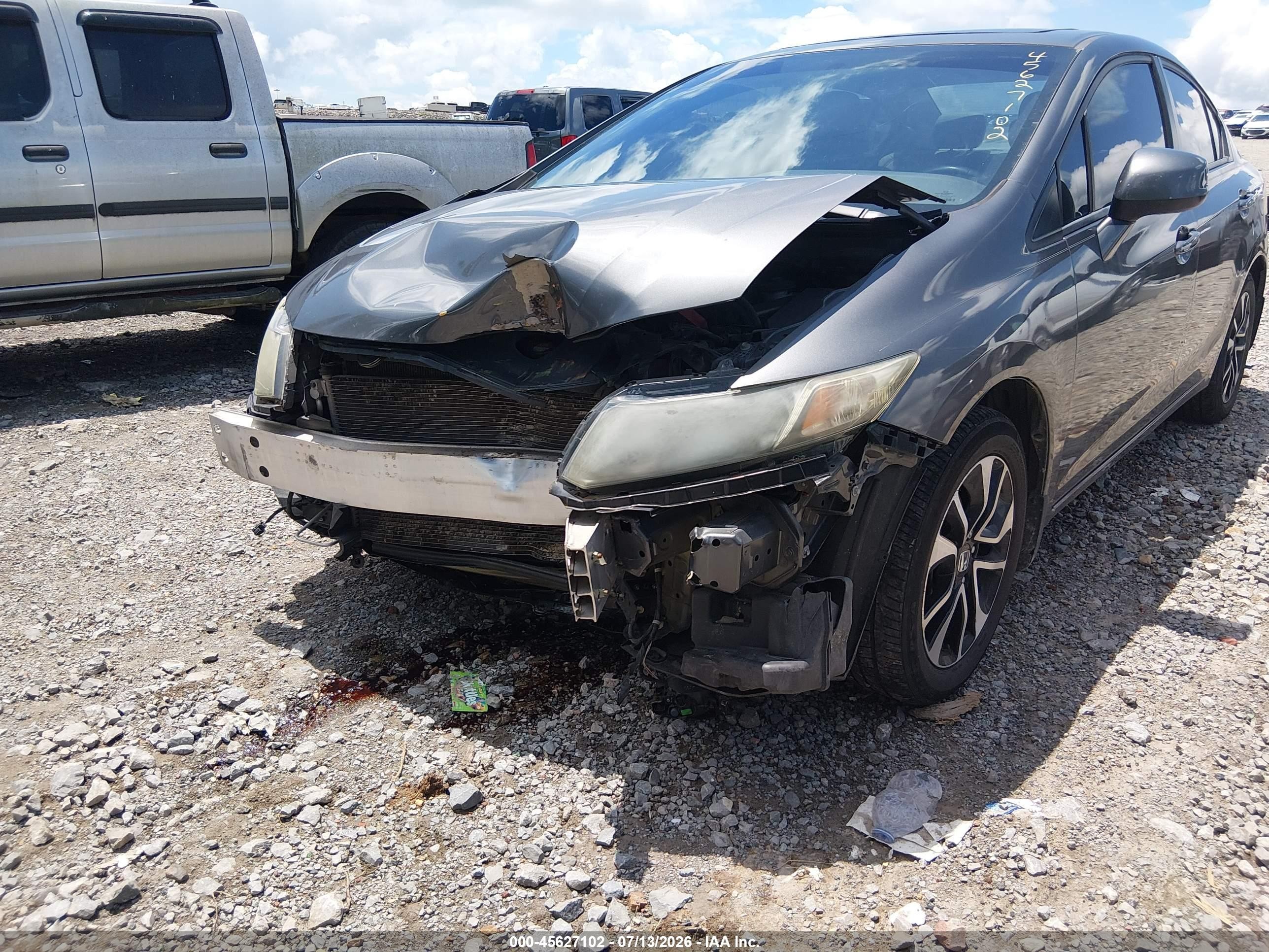 2013 Honda Civic Ex-l Gray vin: 2HGFB2F90DH515363
