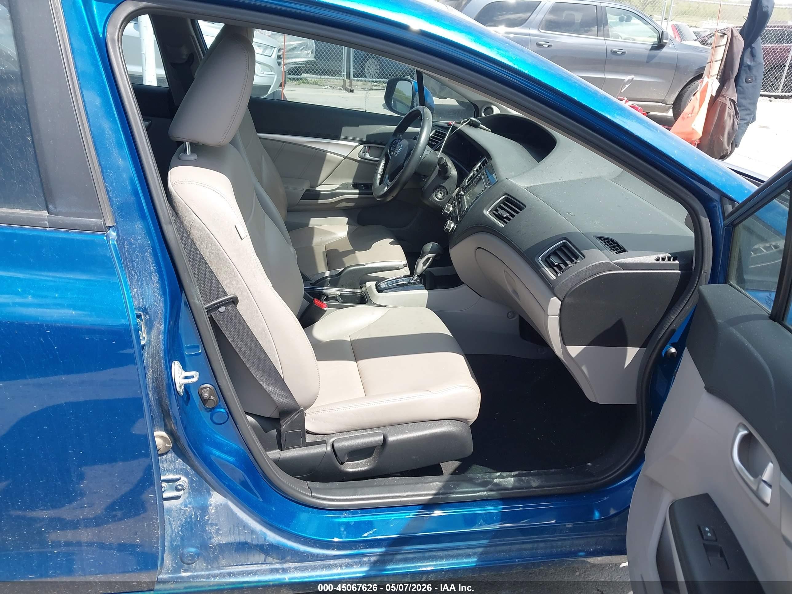 2013 Honda Civic Ex-l Blue vin: 2HGFB2F90DH543101