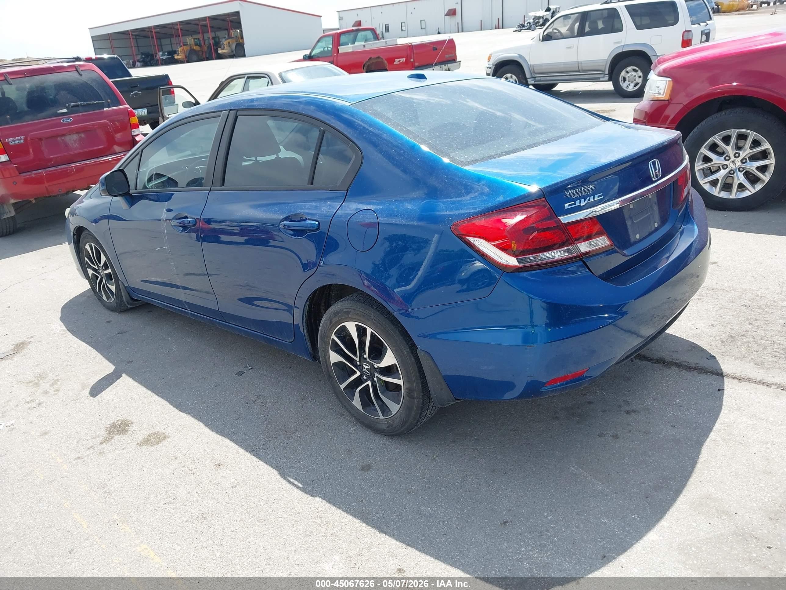 2013 Honda Civic Ex-l Blue vin: 2HGFB2F90DH543101