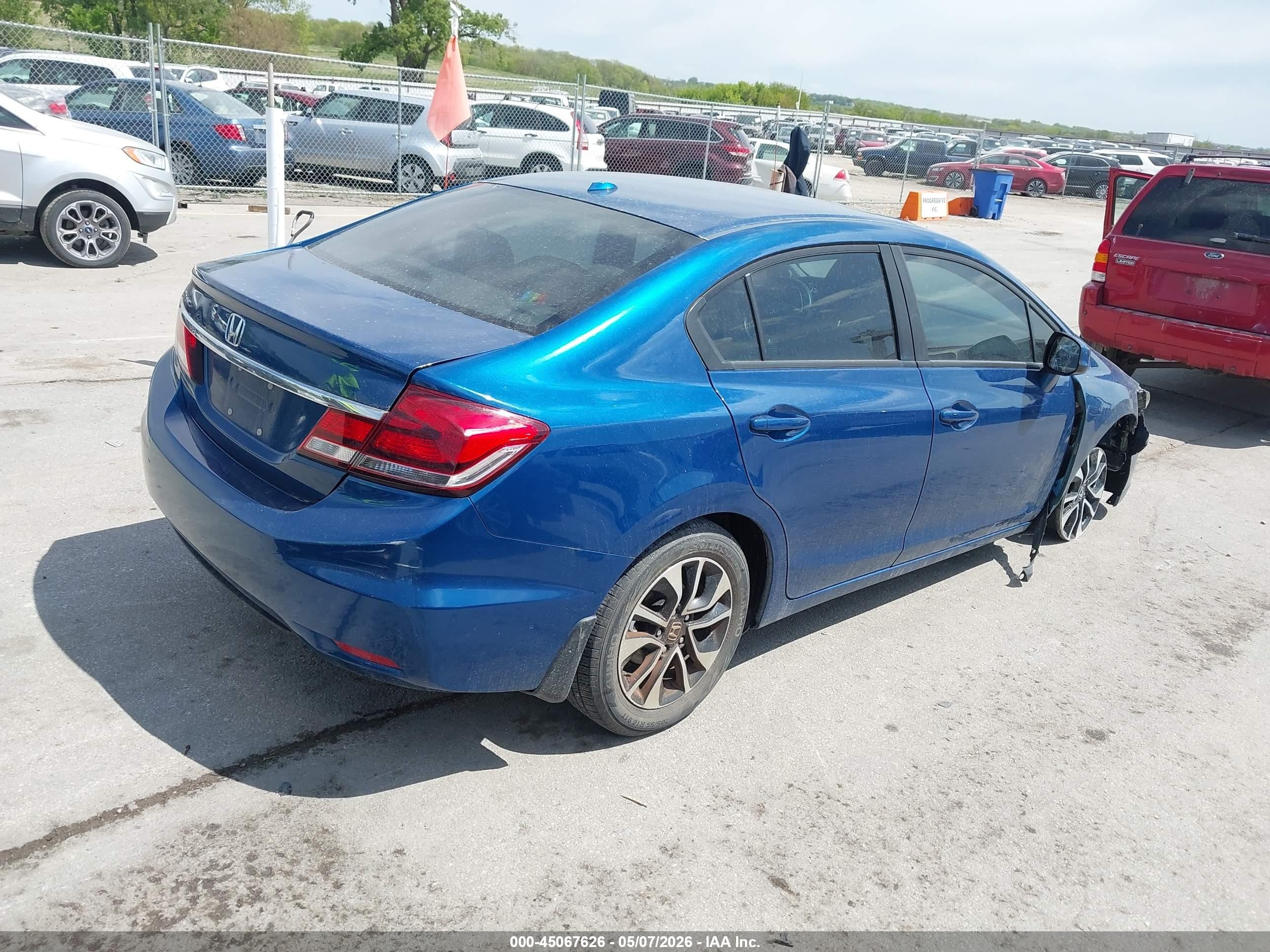 2013 Honda Civic Ex-l Blue vin: 2HGFB2F90DH543101