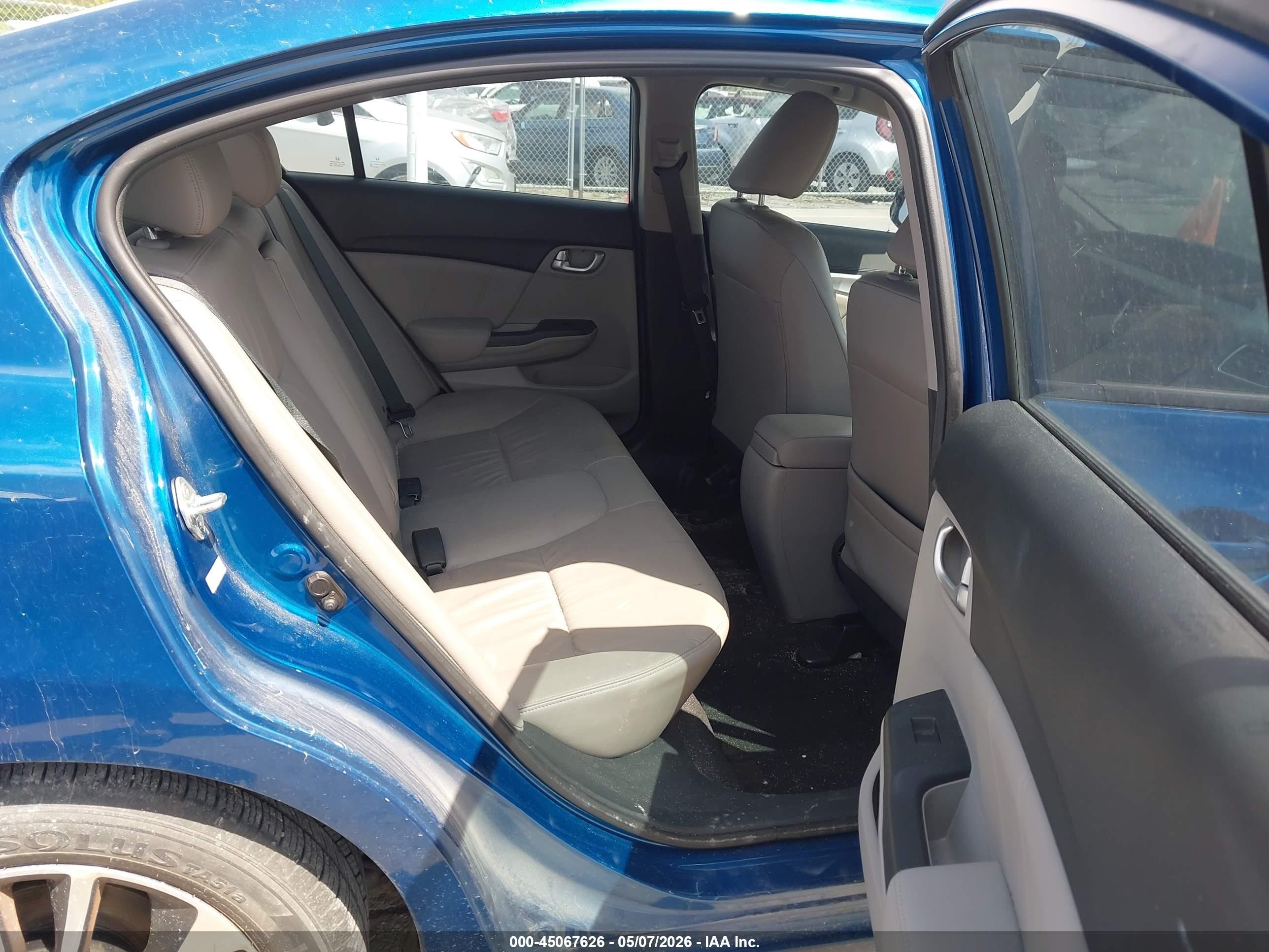 2013 Honda Civic Ex-l Blue vin: 2HGFB2F90DH543101