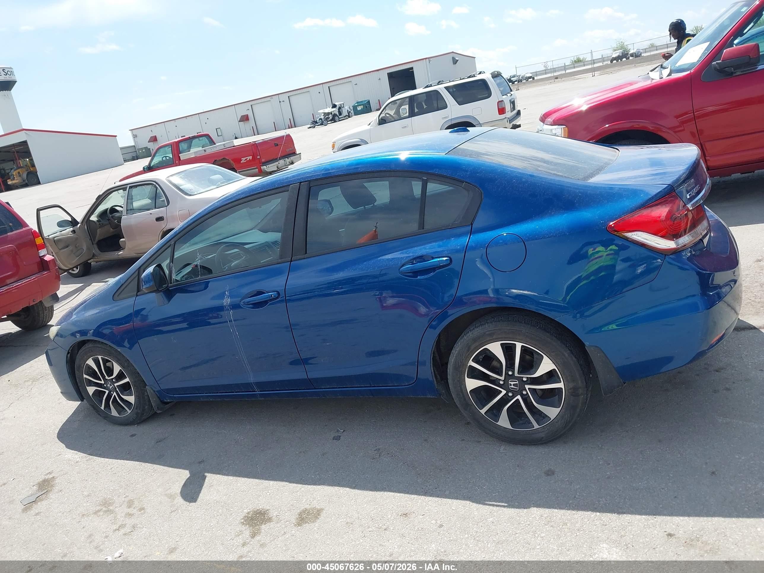 2013 Honda Civic Ex-l Blue vin: 2HGFB2F90DH543101