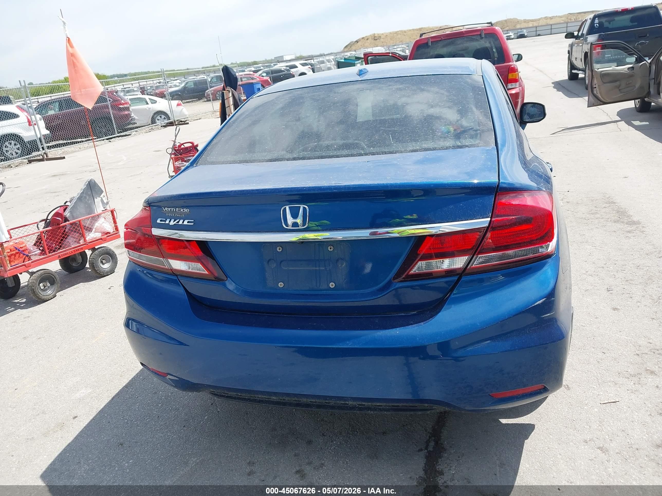 2013 Honda Civic Ex-l Blue vin: 2HGFB2F90DH543101