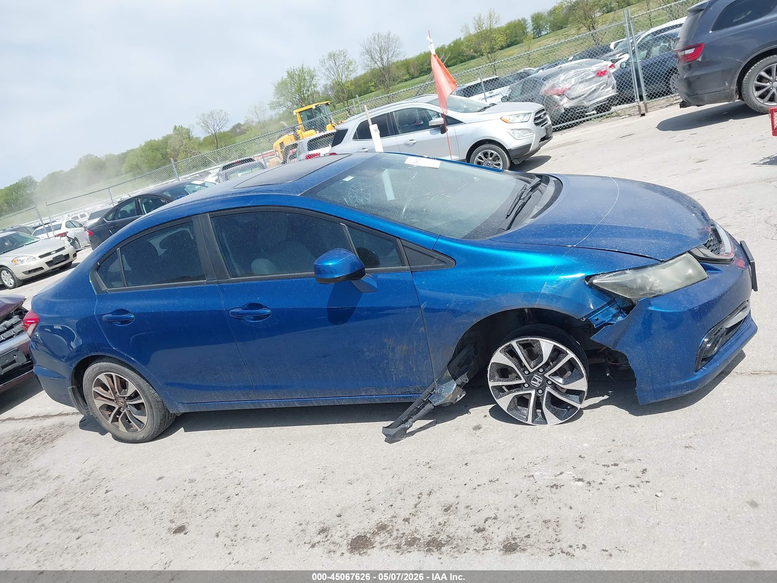 2013 Honda Civic Ex-l Blue vin: 2HGFB2F90DH543101