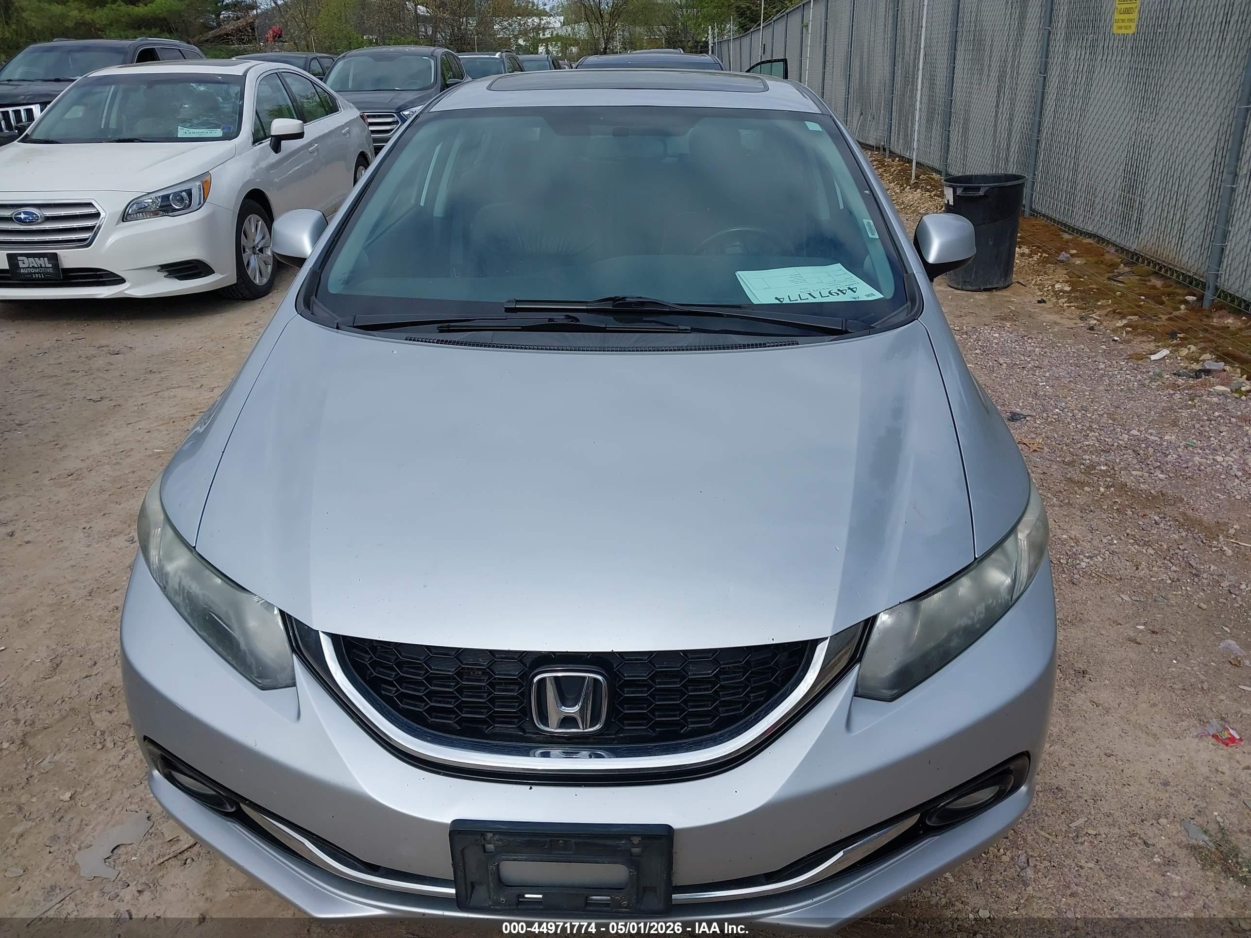 2013 Honda Civic Ex-l Silver vin: 2HGFB2F90DH546791