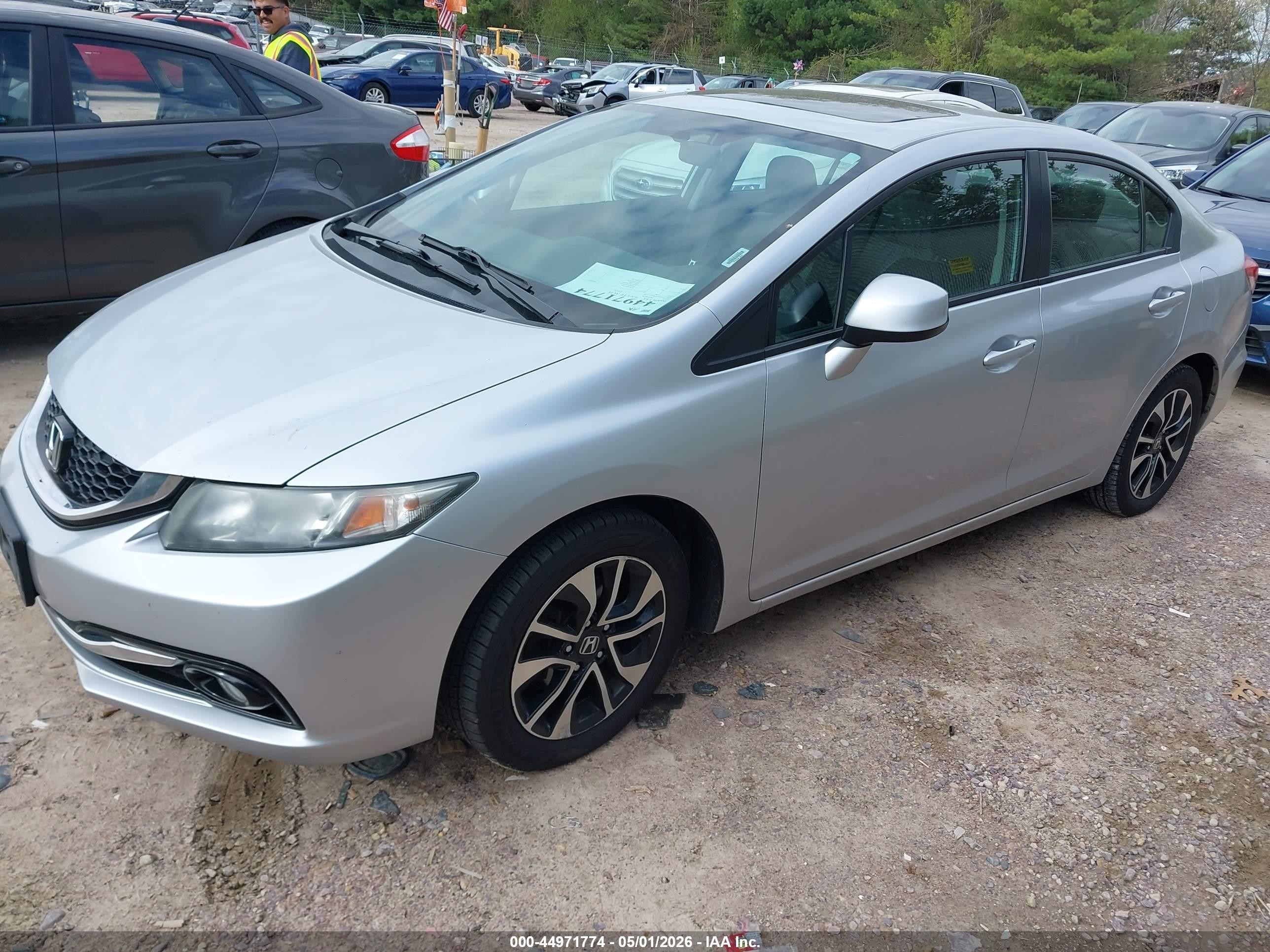2013 Honda Civic Ex-l Silver vin: 2HGFB2F90DH546791