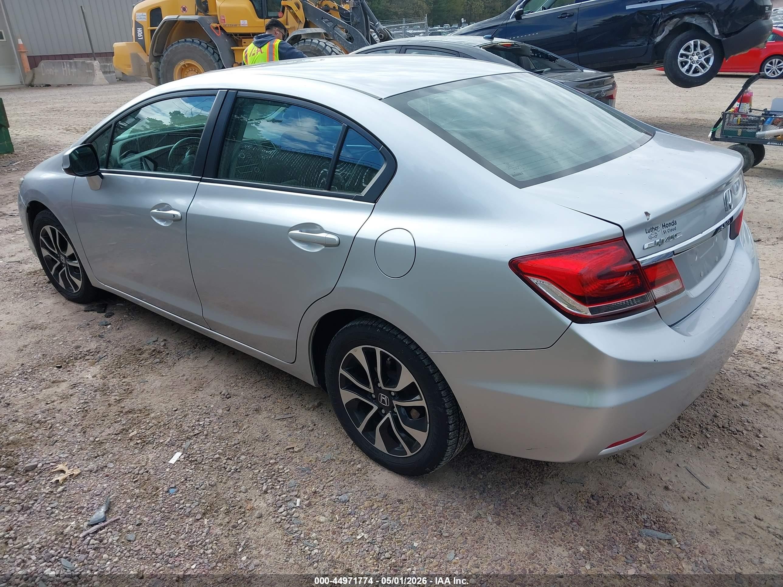 2013 Honda Civic Ex-l Silver vin: 2HGFB2F90DH546791