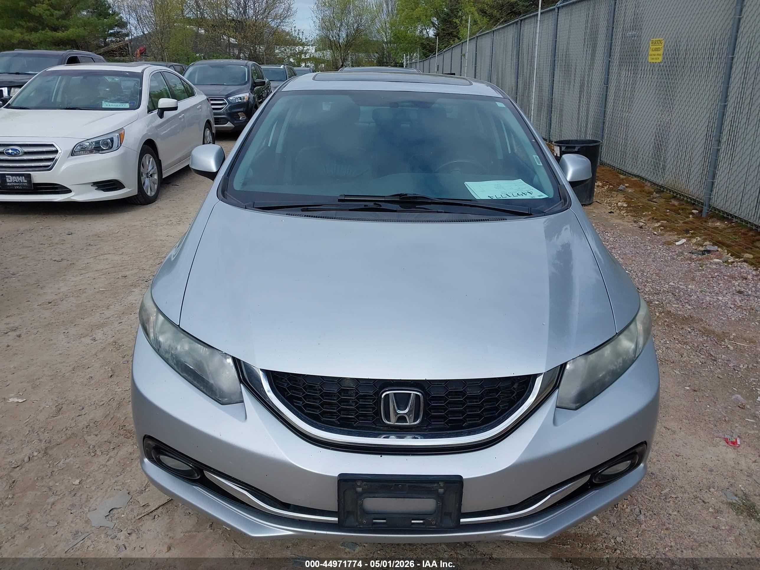 2013 Honda Civic Ex-l Silver vin: 2HGFB2F90DH546791