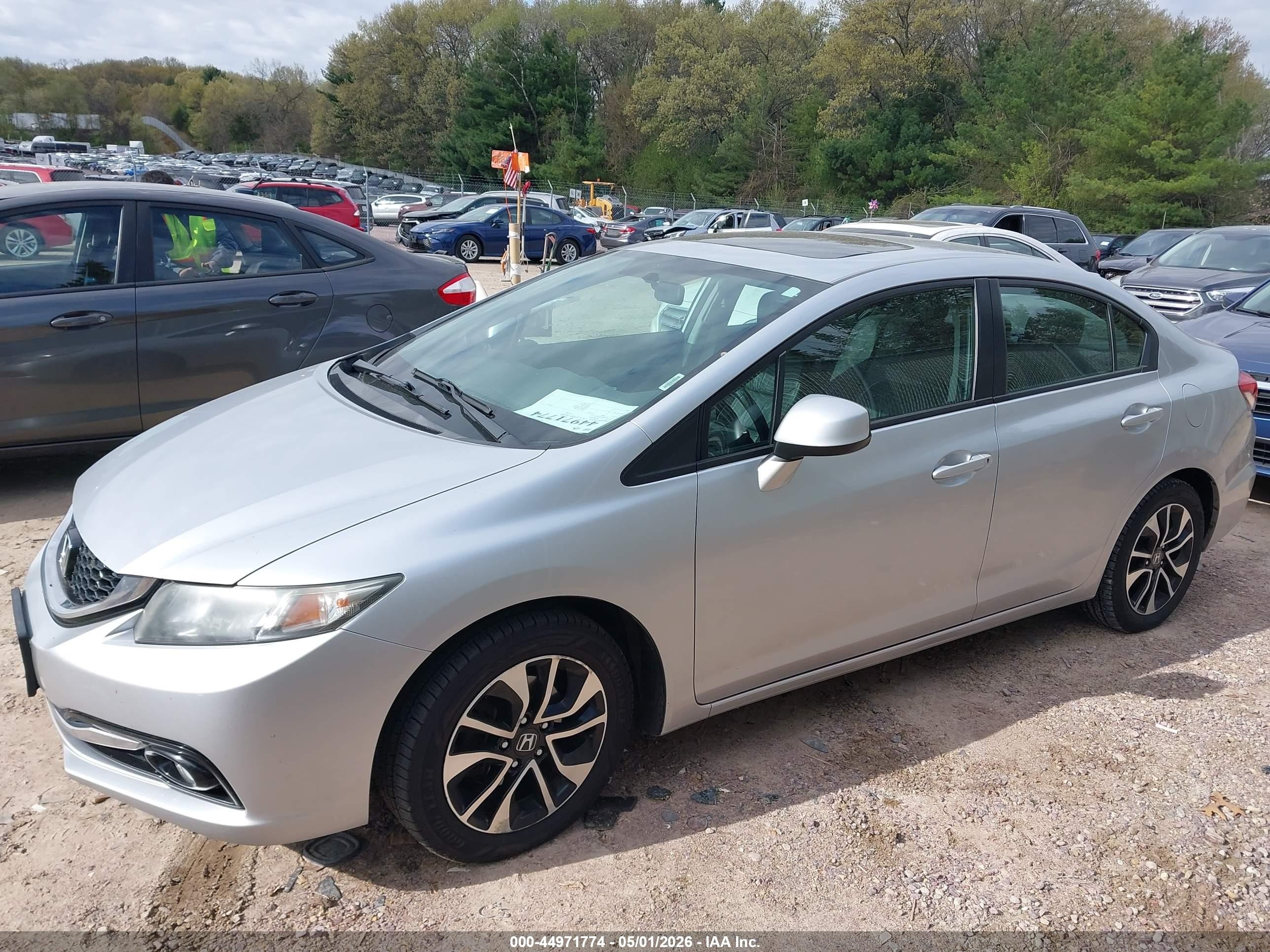 2013 Honda Civic Ex-l Silver vin: 2HGFB2F90DH546791