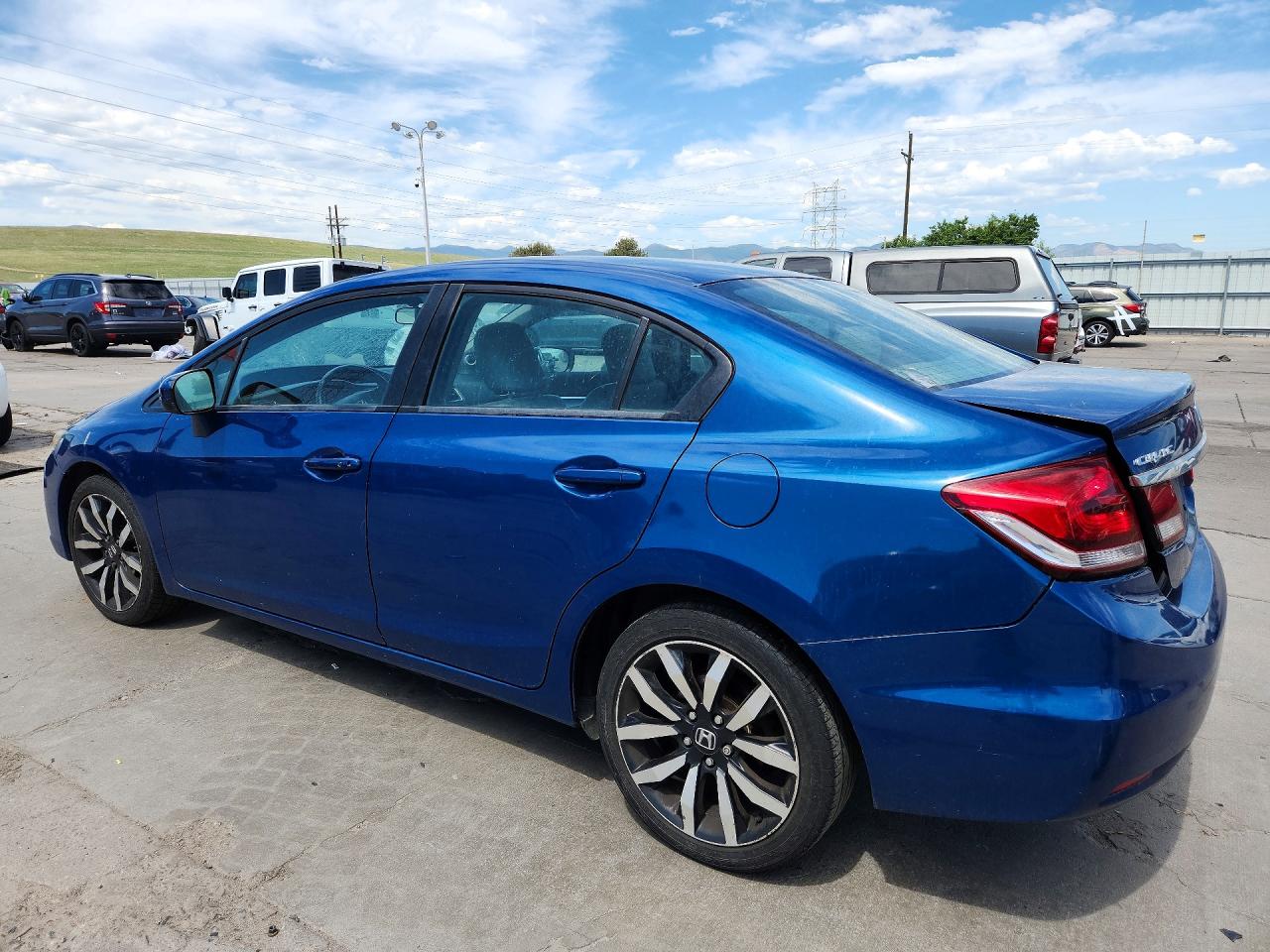 2015 Honda Civic Exl Blue vin: 2HGFB2F90FH512319