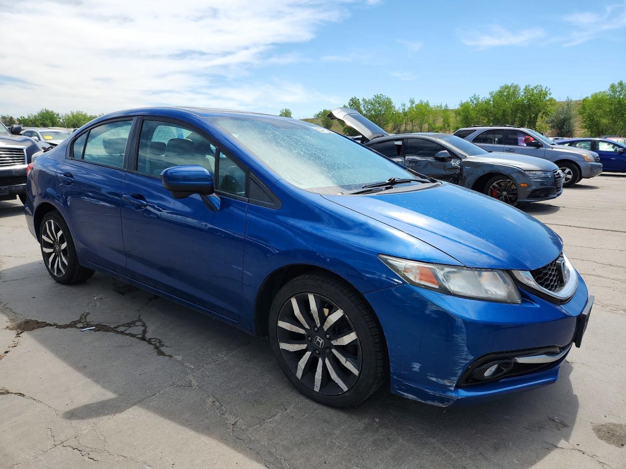 2015 Honda Civic Exl Blue vin: 2HGFB2F90FH512319