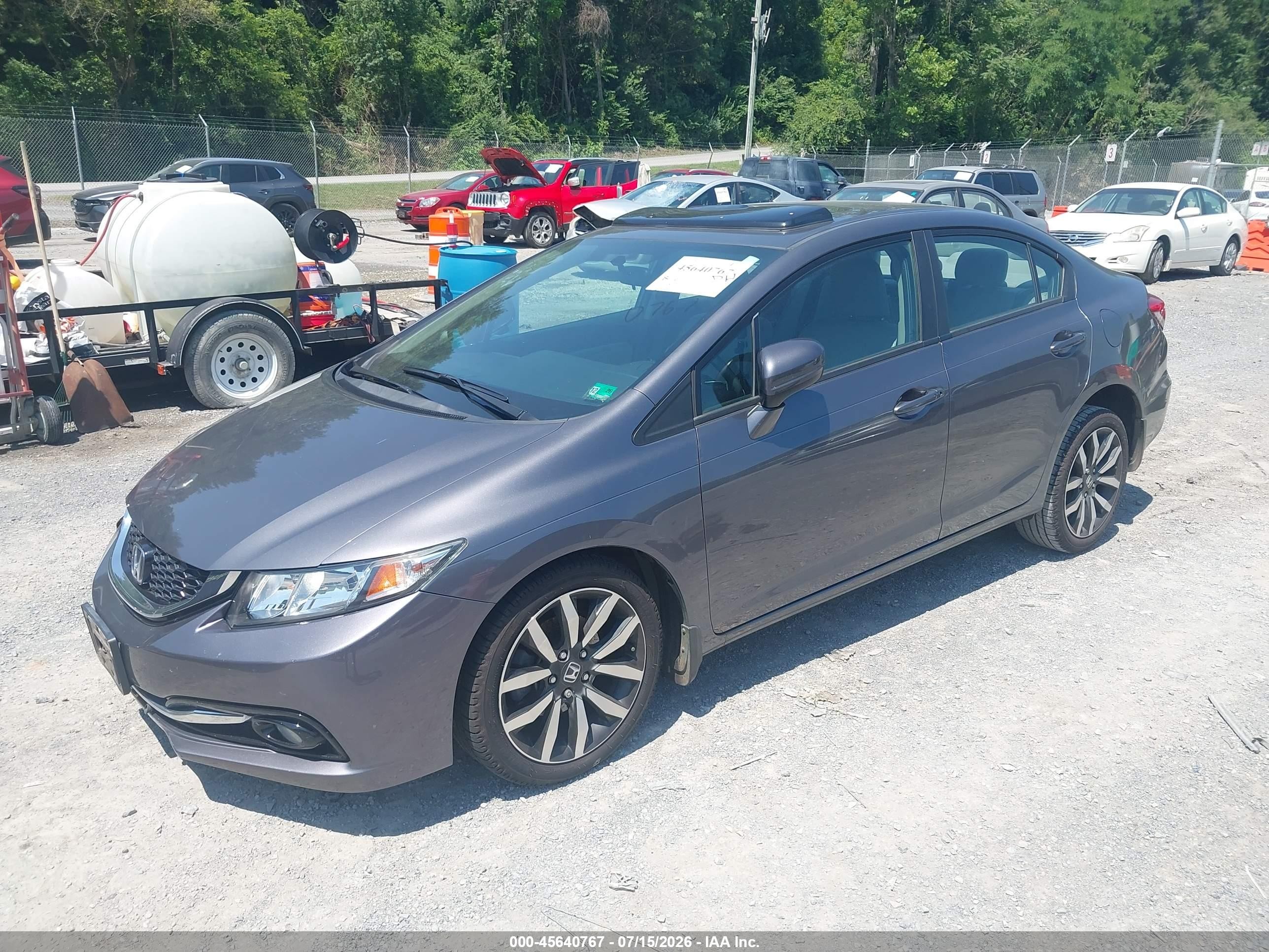 2015 Honda Civic Ex-l Black vin: 2HGFB2F90FH515138
