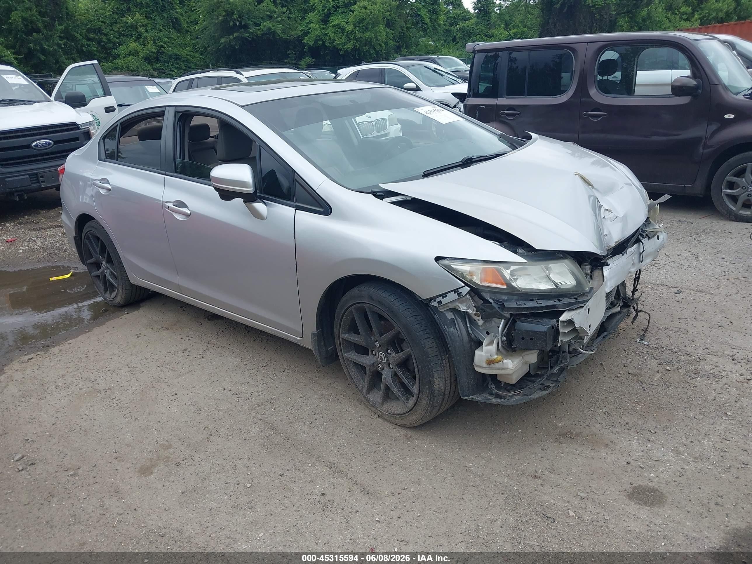 2015 Honda Civic Ex-l Silver vin: 2HGFB2F90FH516225