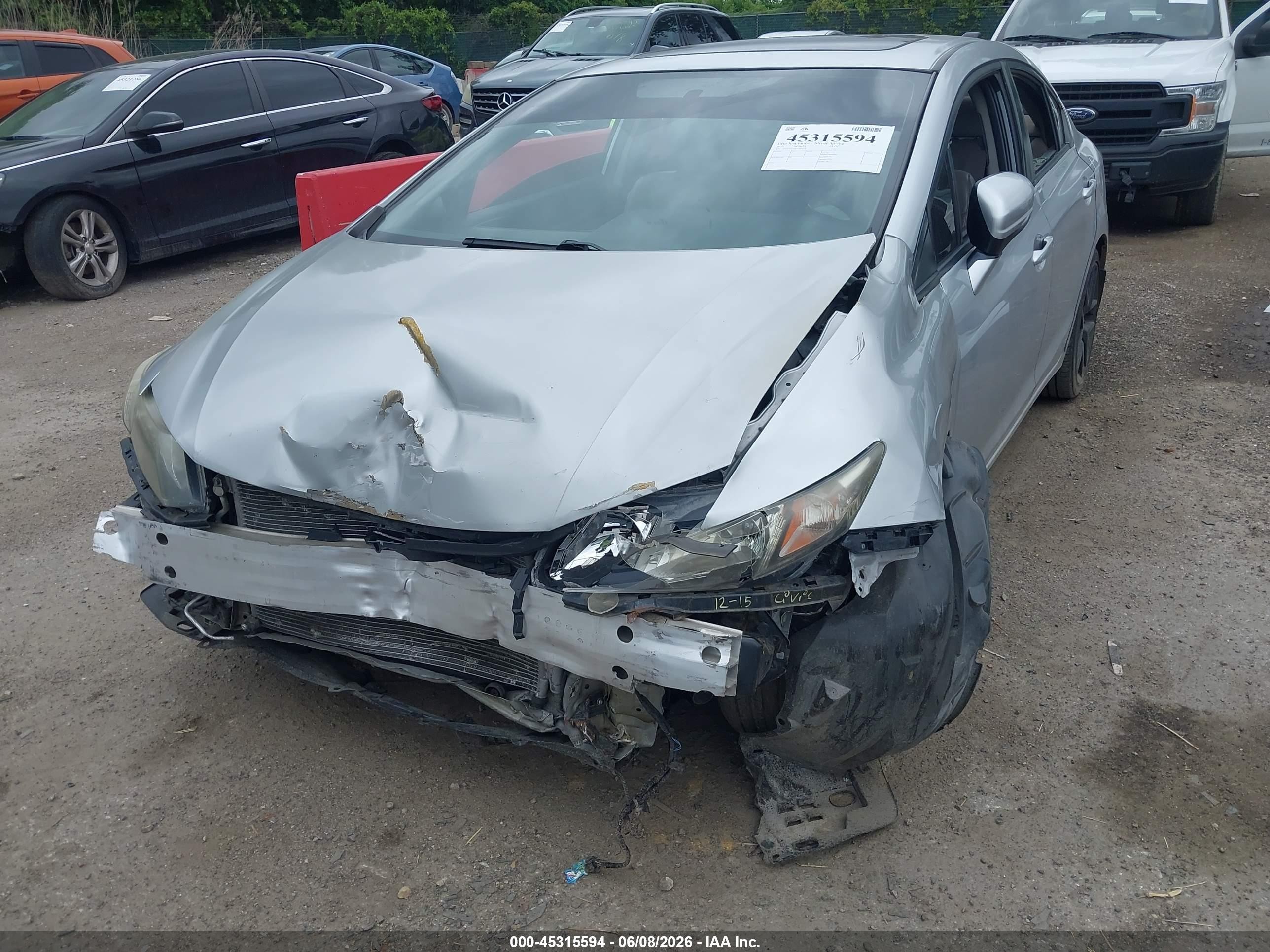 2015 Honda Civic Ex-l Серебряный vin: 2HGFB2F90FH516225