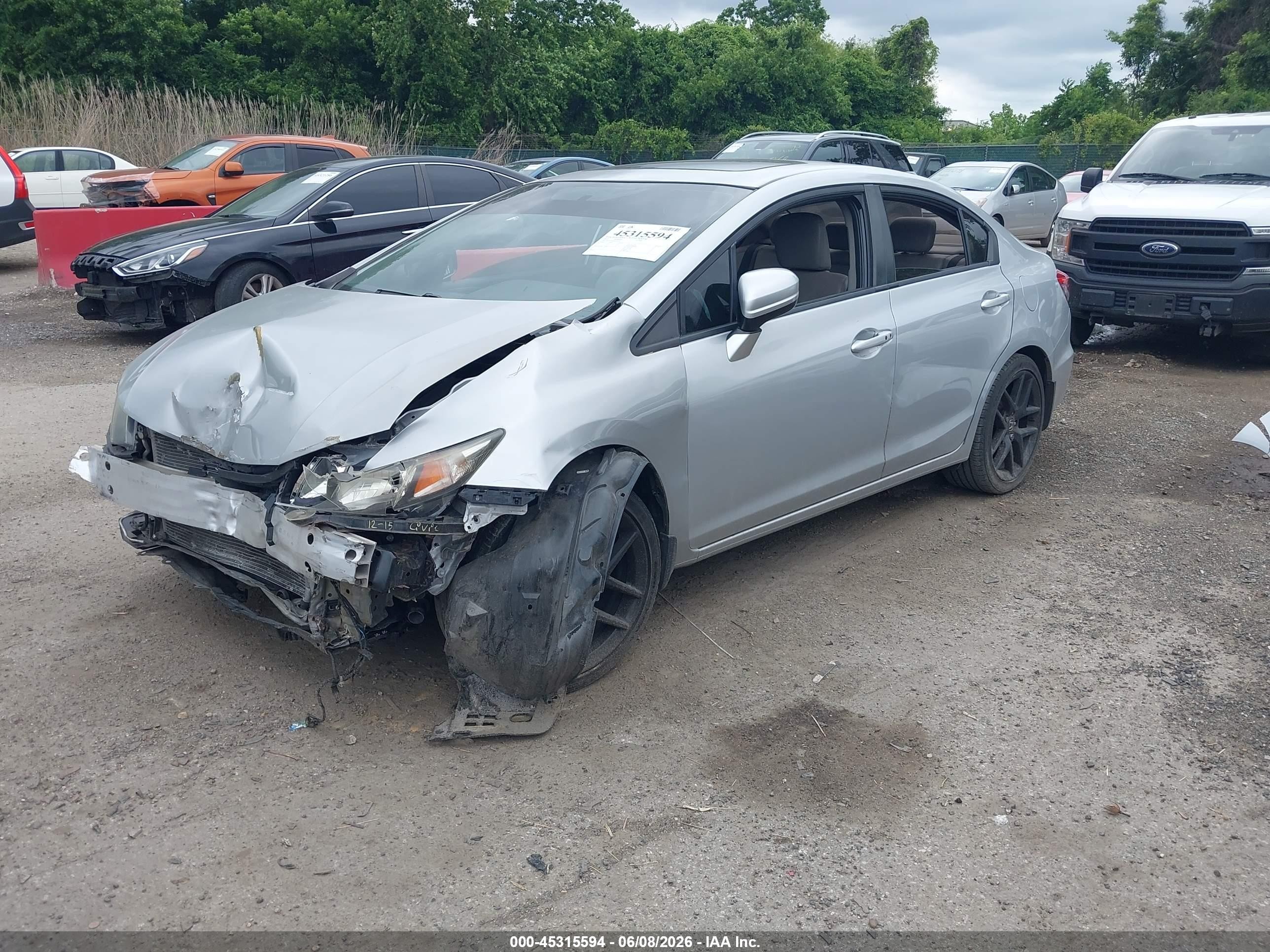 2015 Honda Civic Ex-l Серебряный vin: 2HGFB2F90FH516225