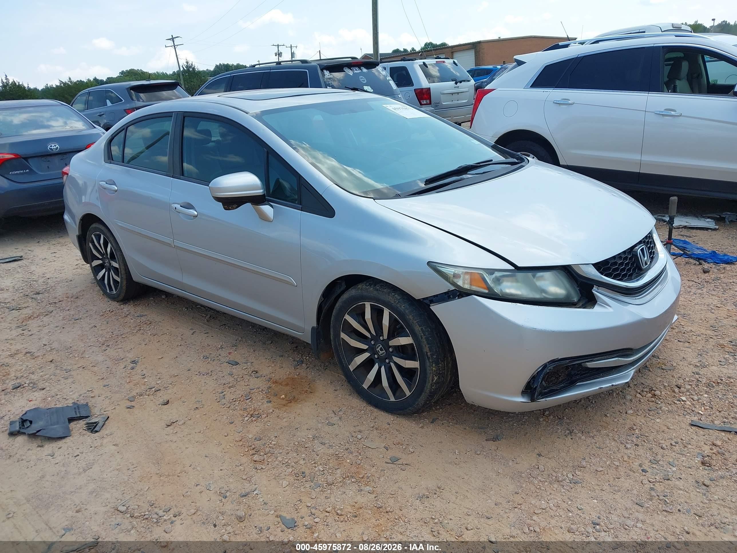 2015 Honda Civic Ex-l Silver vin: 2HGFB2F90FH522395
