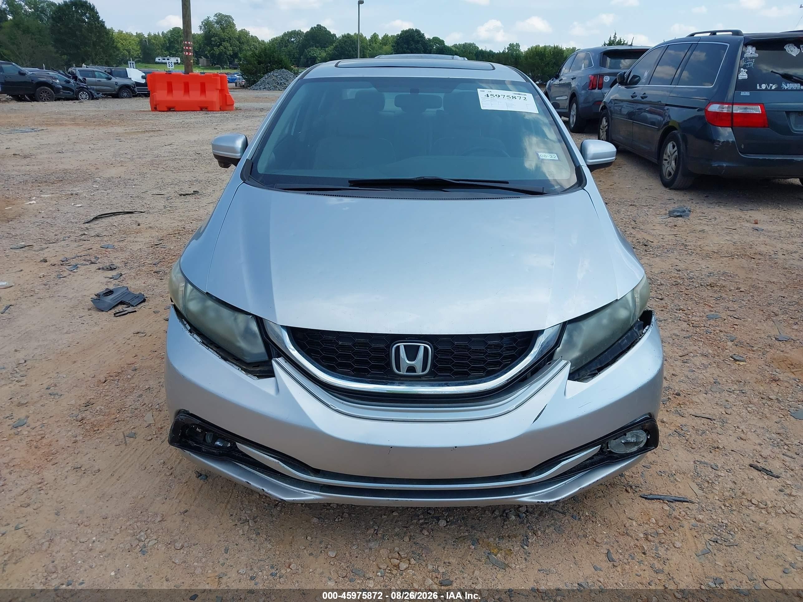 2015 Honda Civic Ex-l Silver vin: 2HGFB2F90FH522395