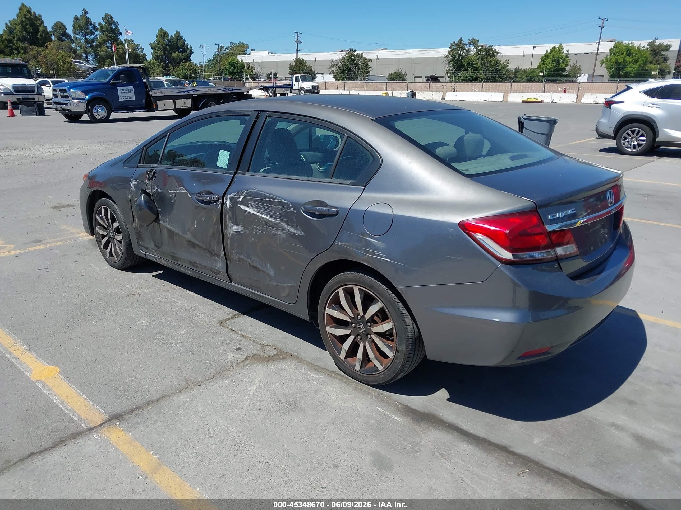 2015 Honda Civic Ex-l Gray vin: 2HGFB2F90FH534501