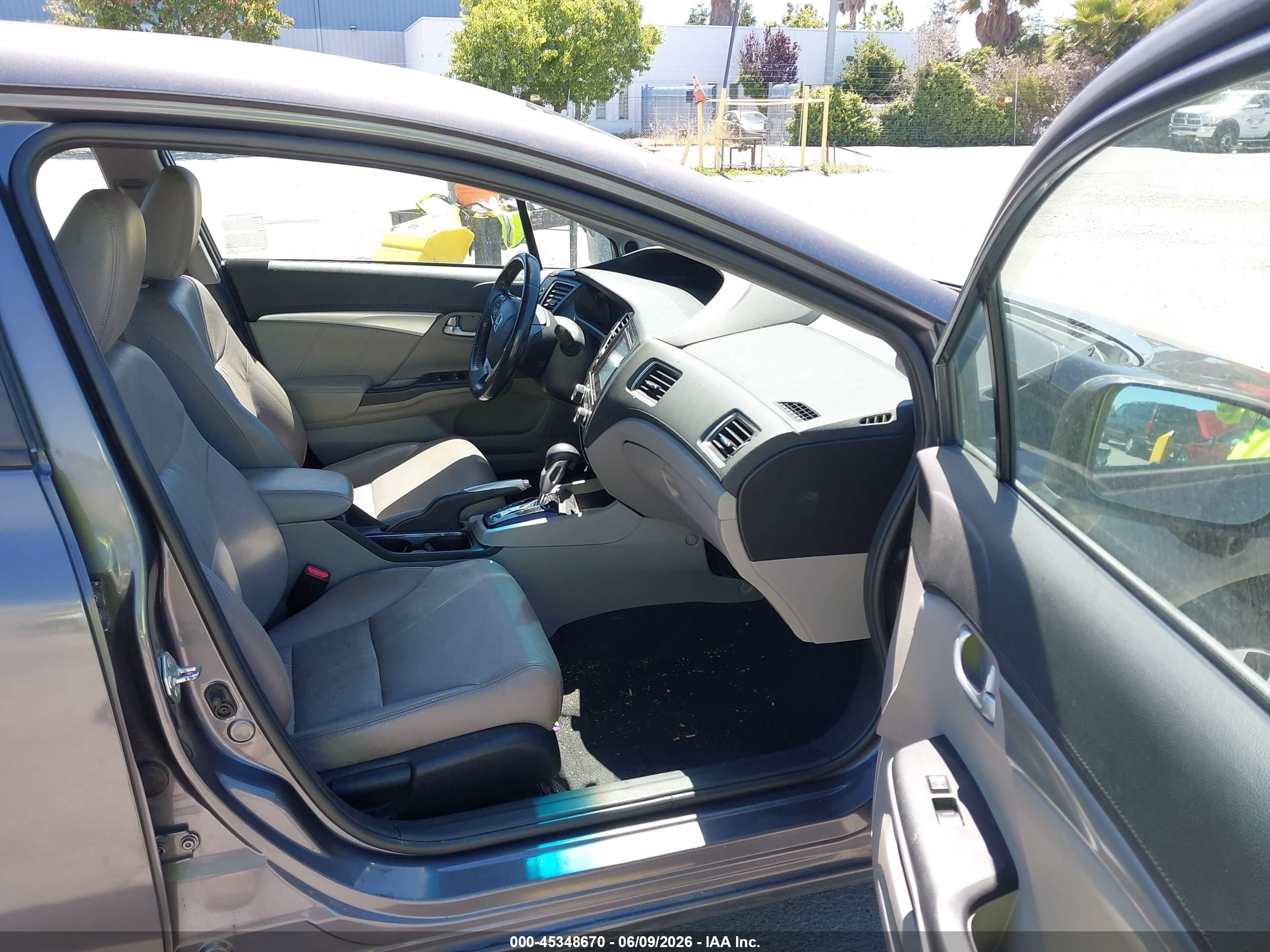 2015 Honda Civic Ex-l Gray vin: 2HGFB2F90FH534501