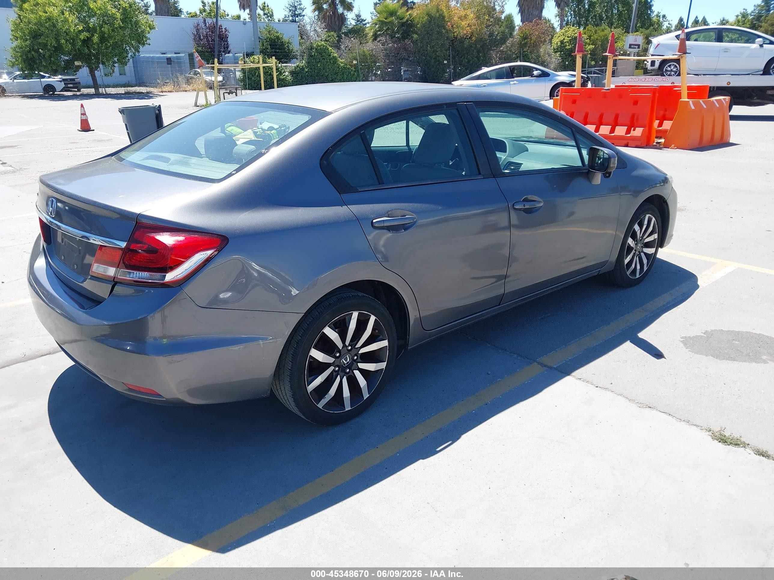 2015 Honda Civic Ex-l Gray vin: 2HGFB2F90FH534501