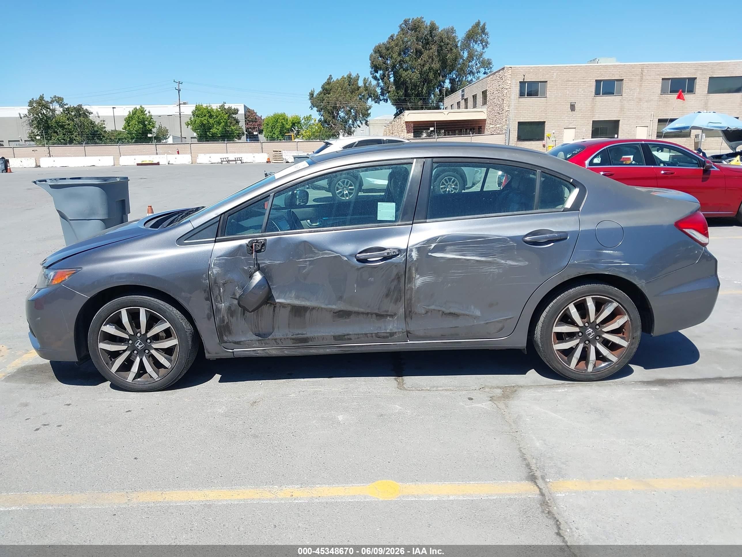 2015 Honda Civic Ex-l Gray vin: 2HGFB2F90FH534501