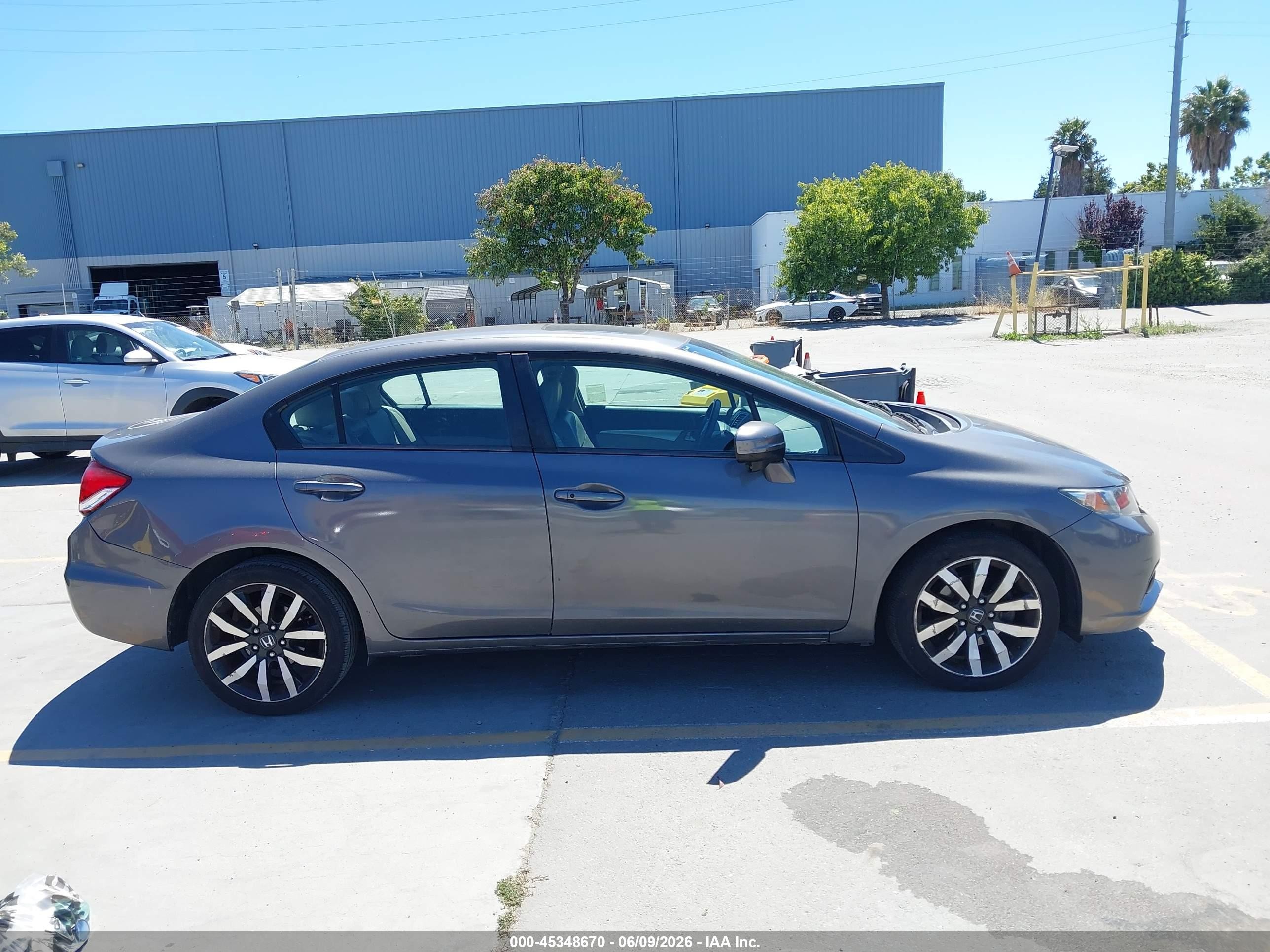 2015 Honda Civic Ex-l Gray vin: 2HGFB2F90FH534501