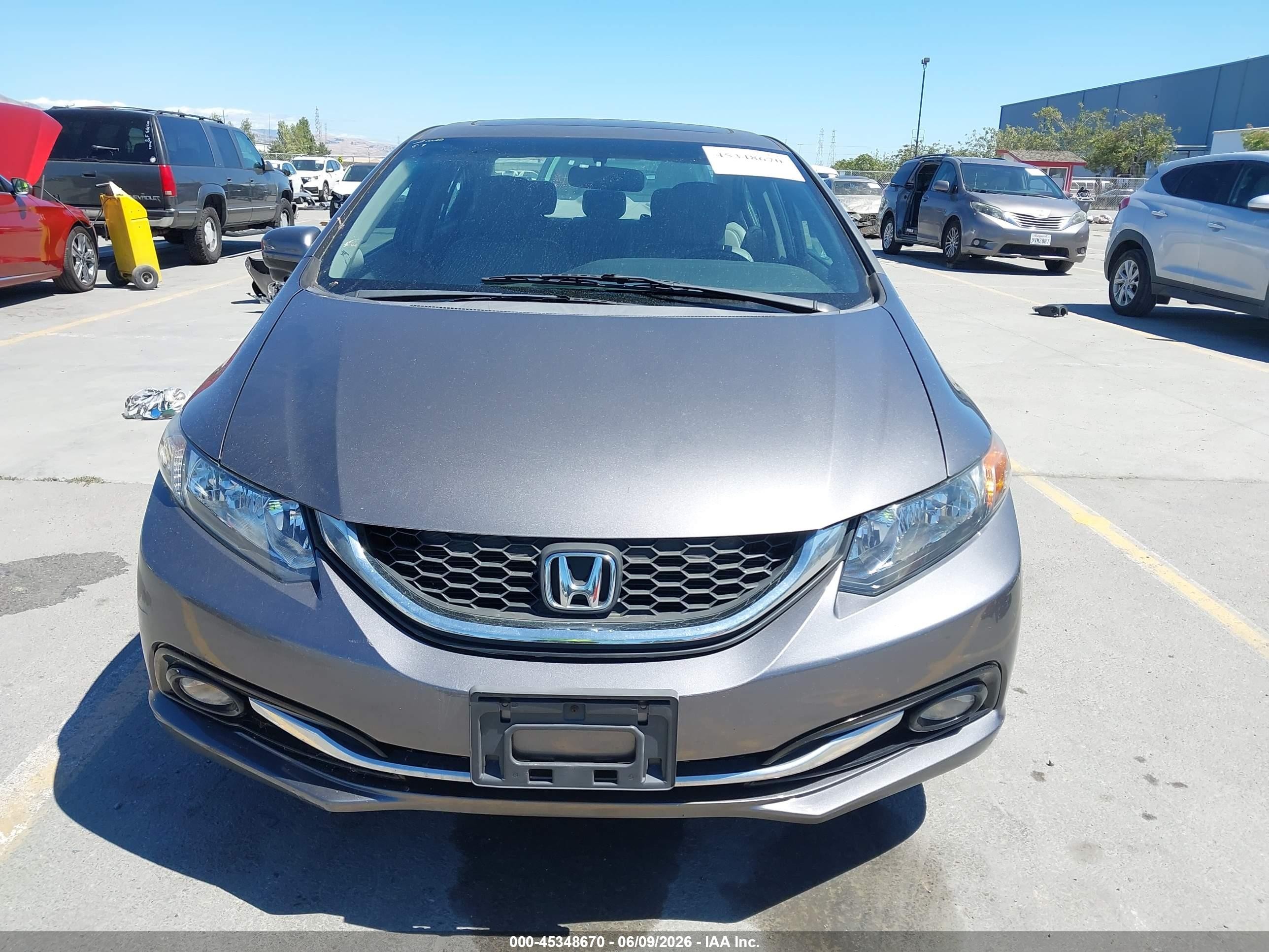 2015 Honda Civic Ex-l Gray vin: 2HGFB2F90FH534501