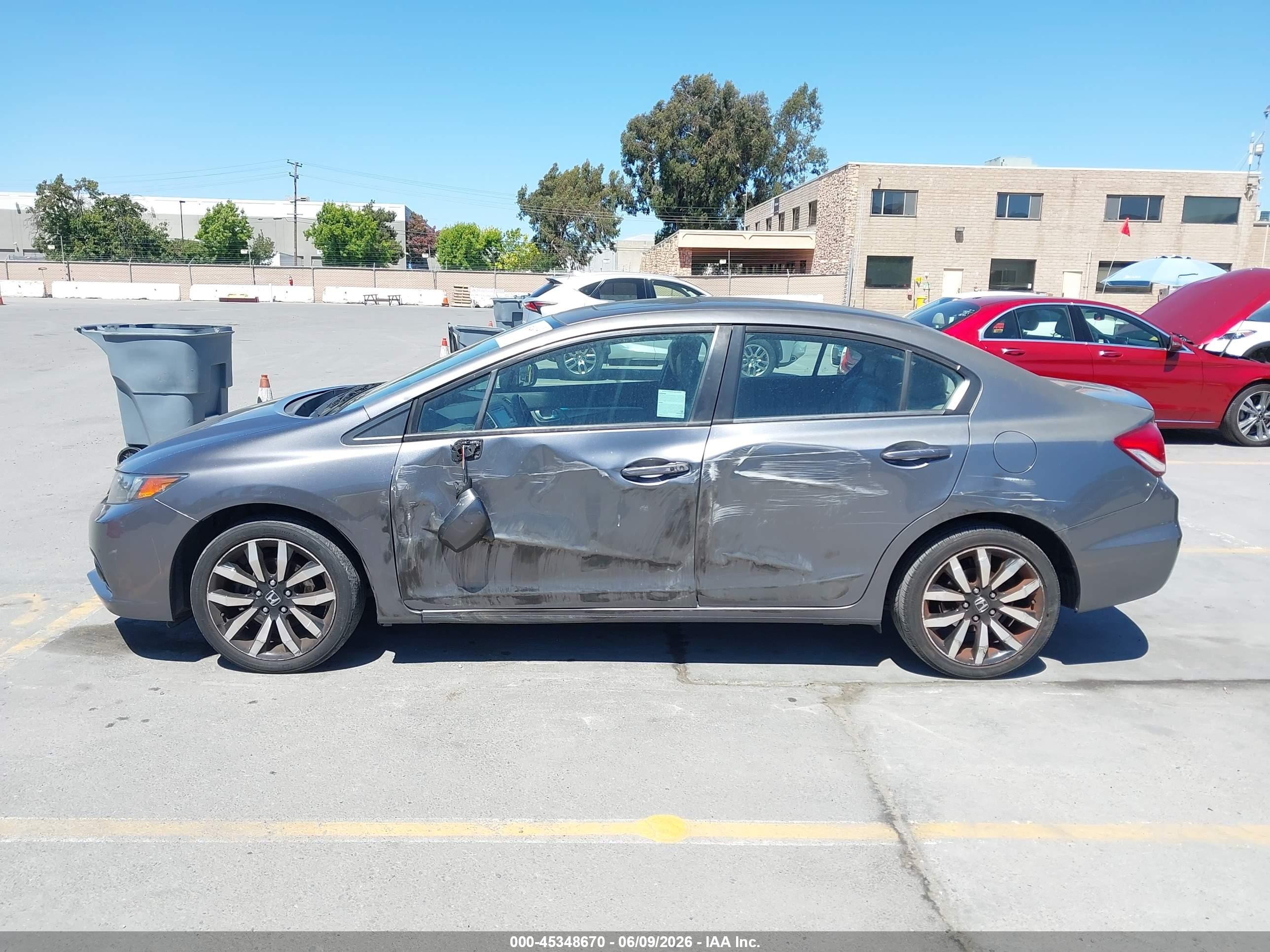 2015 Honda Civic Ex-l Gray vin: 2HGFB2F90FH534501