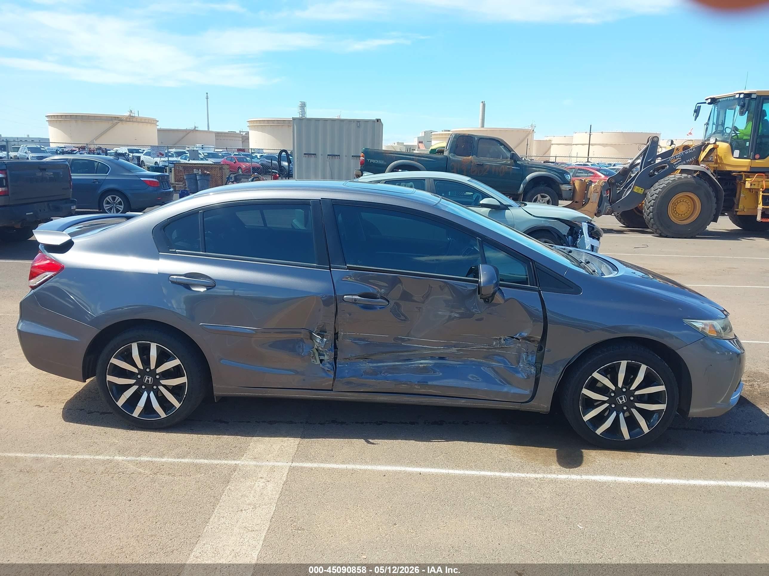 2015 Honda Civic Ex-l Gray vin: 2HGFB2F90FH547720