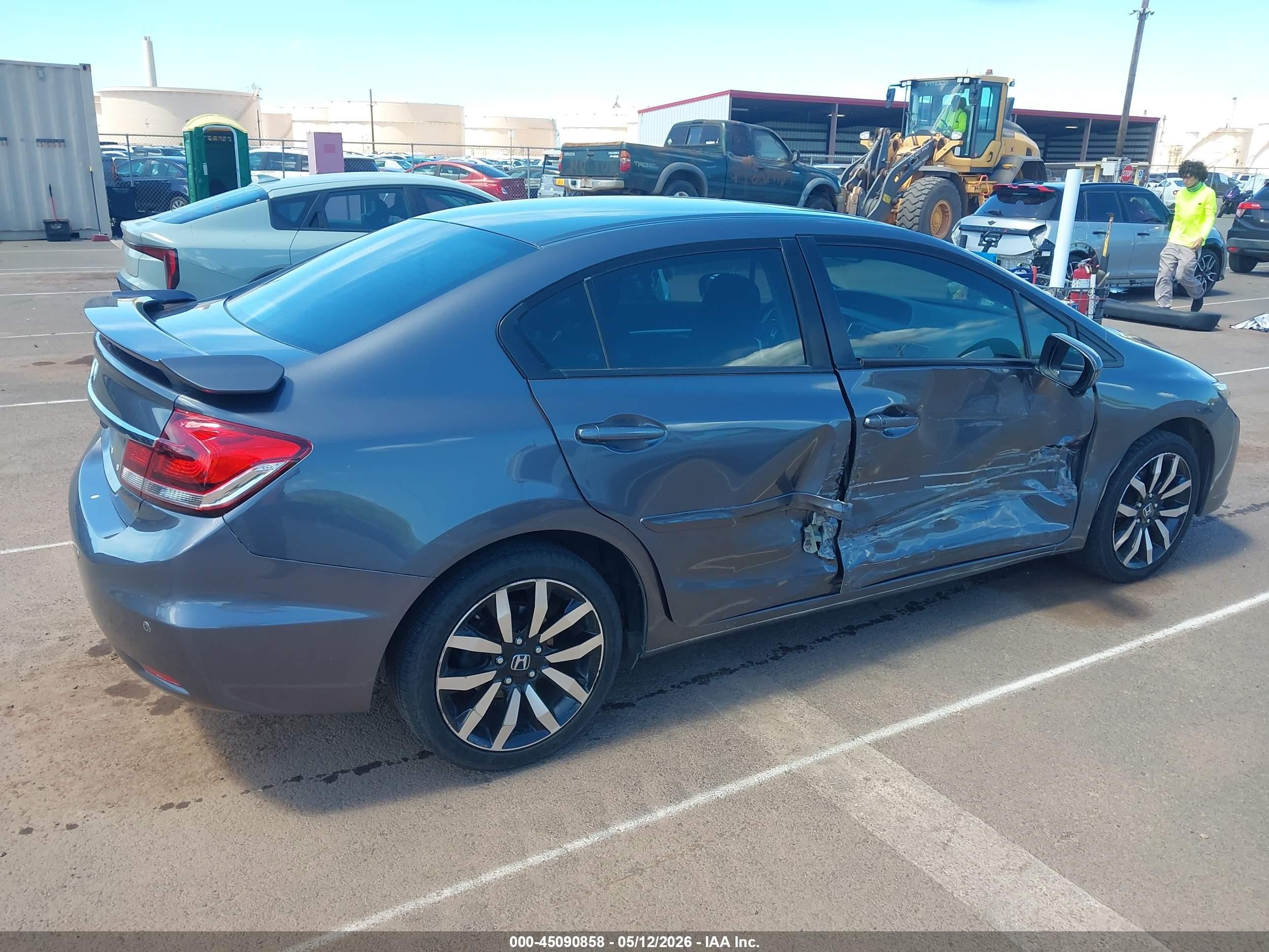 2015 Honda Civic Ex-l Gray vin: 2HGFB2F90FH547720