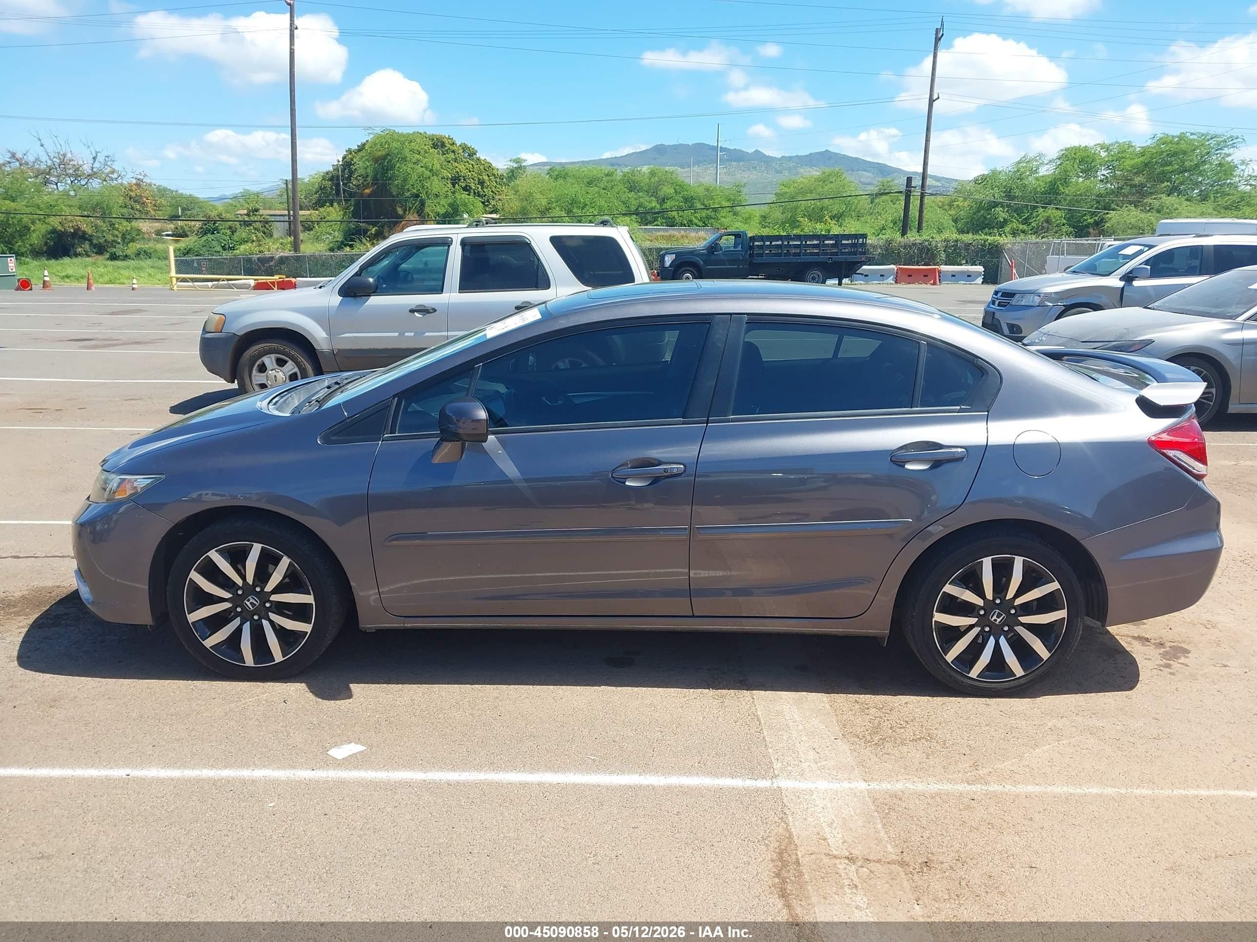 2015 Honda Civic Ex-l Gray vin: 2HGFB2F90FH547720
