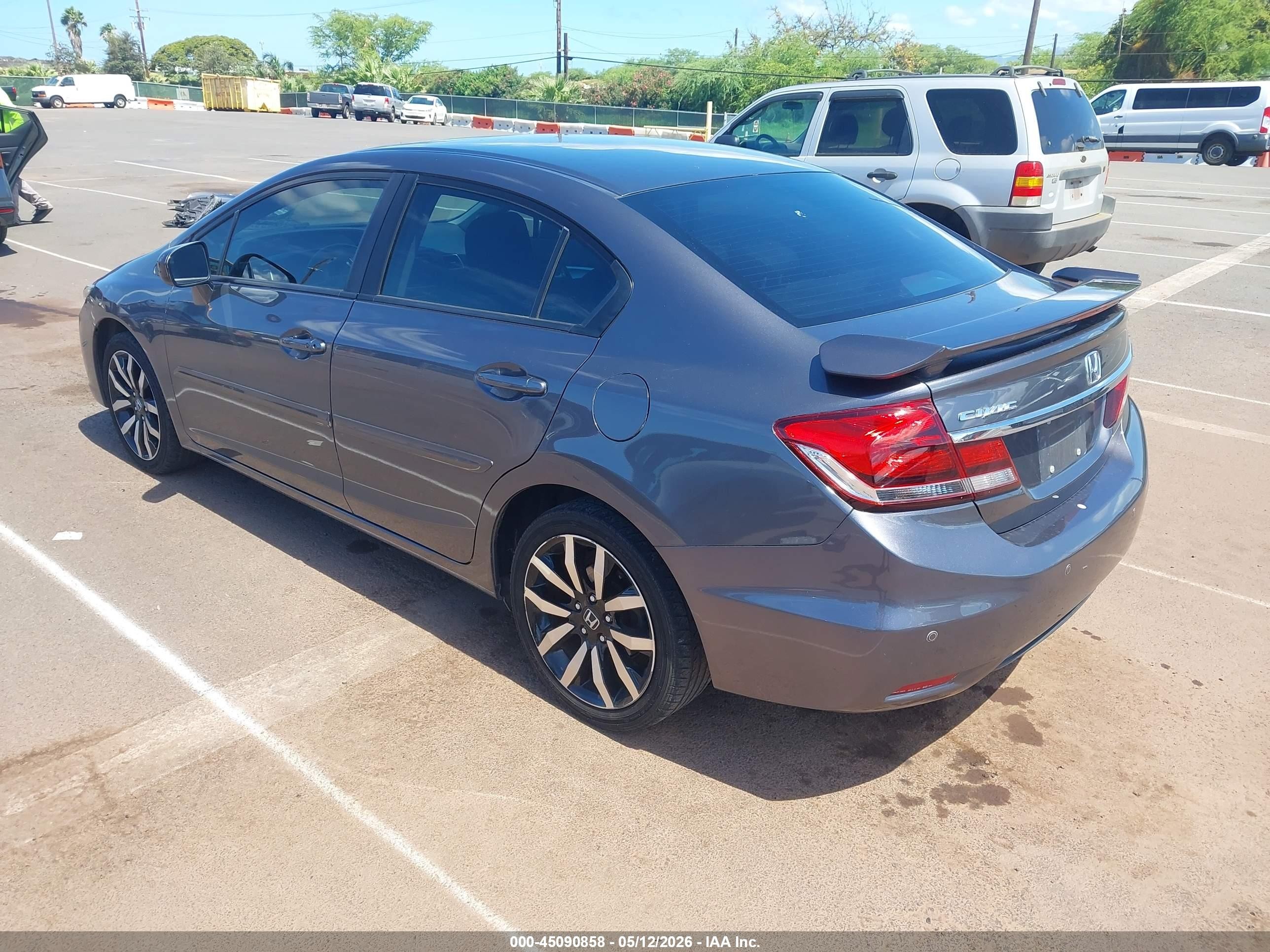 2015 Honda Civic Ex-l Gray vin: 2HGFB2F90FH547720