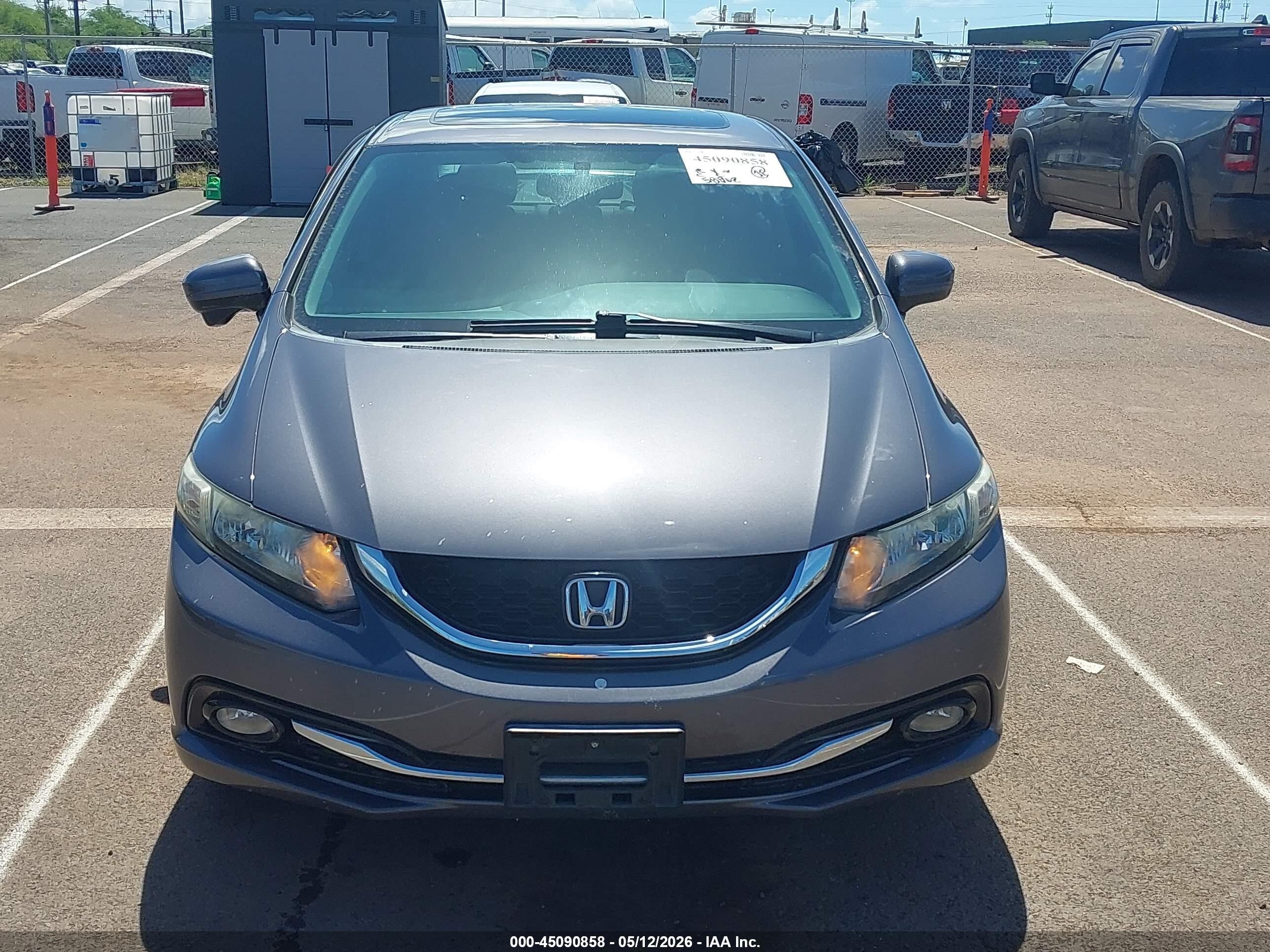 2015 Honda Civic Ex-l Gray vin: 2HGFB2F90FH547720