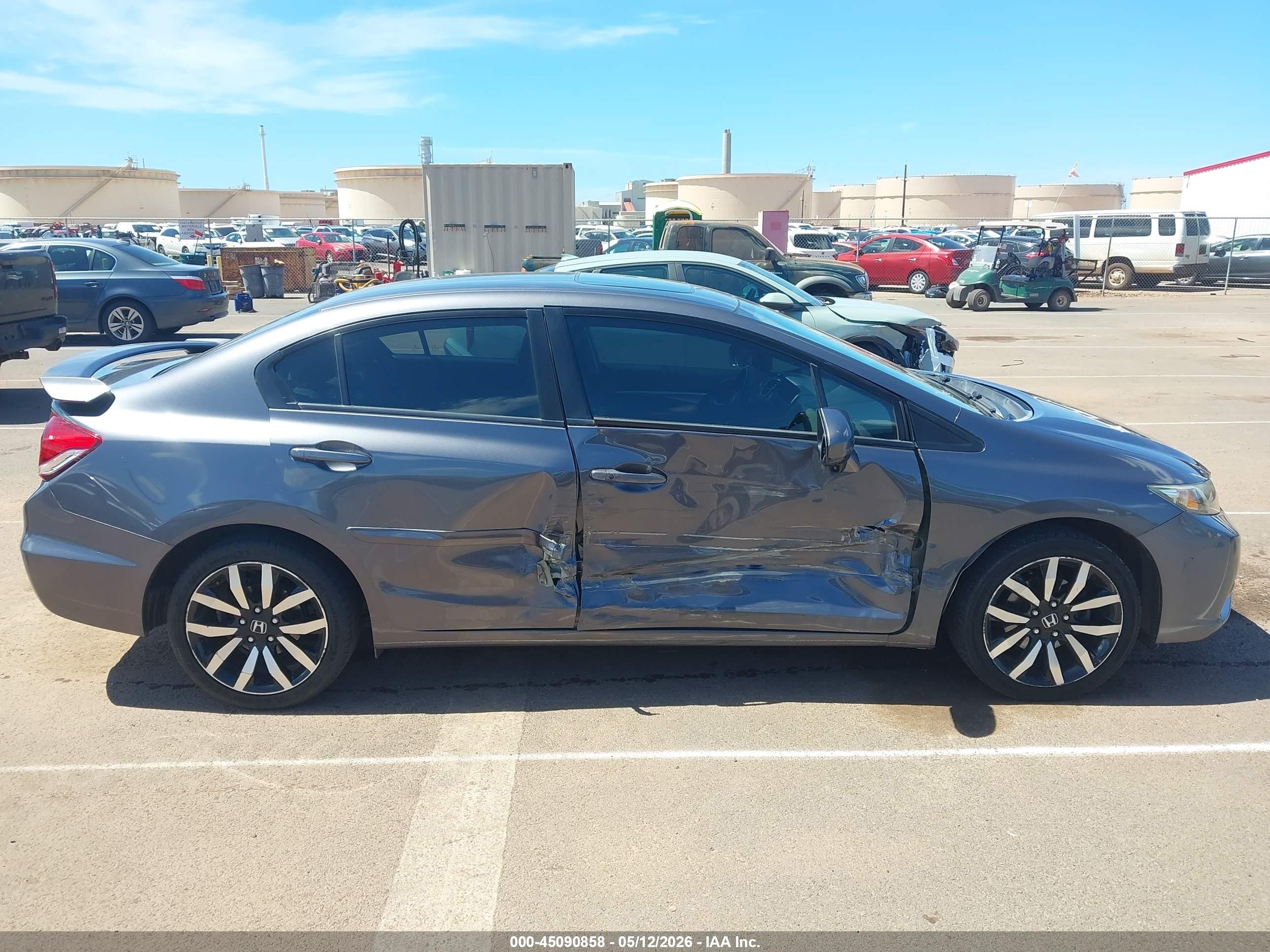 2015 Honda Civic Ex-l Gray vin: 2HGFB2F90FH547720