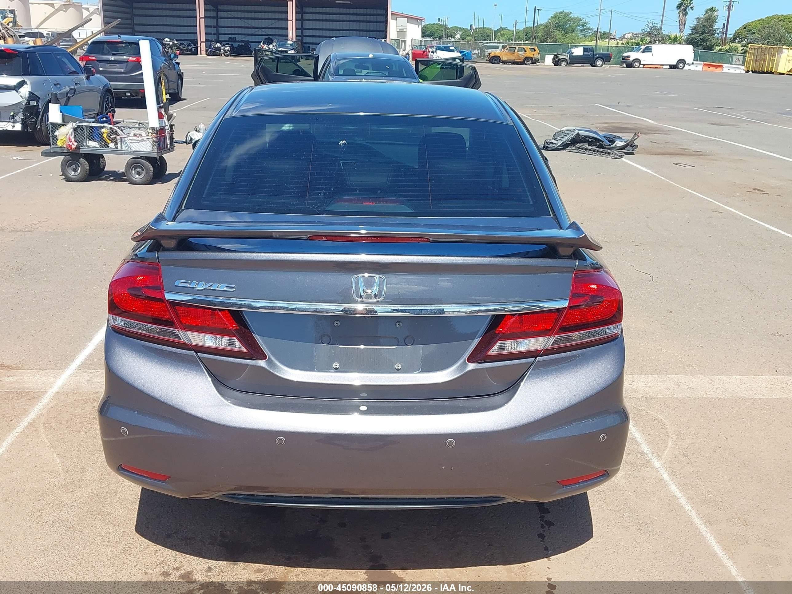 2015 Honda Civic Ex-l Gray vin: 2HGFB2F90FH547720