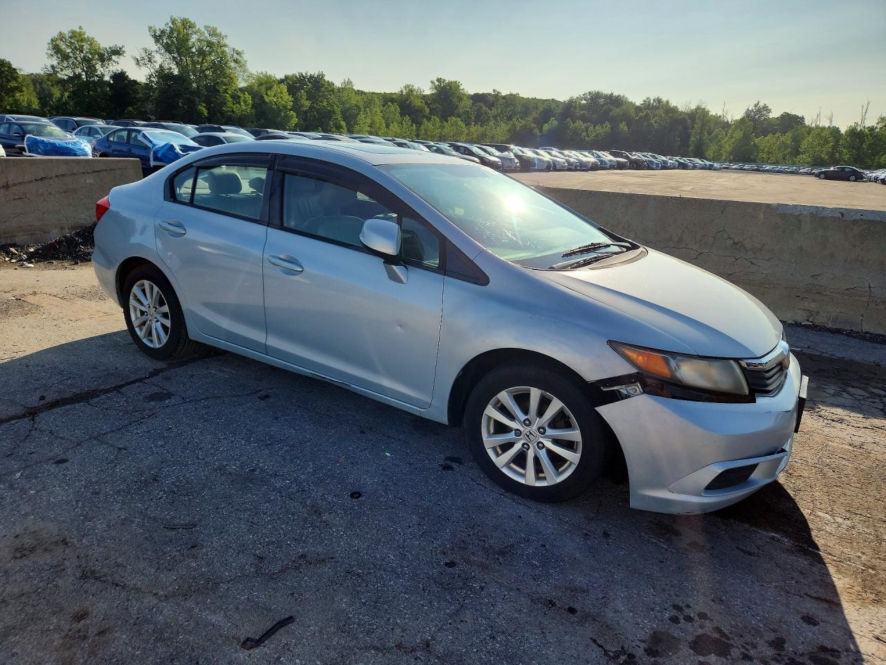 2012 Honda Civic Exl Синий vin: 2HGFB2F91CH507951