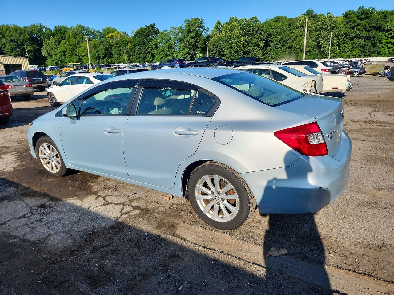 2012 Honda Civic Exl Синий vin: 2HGFB2F91CH507951