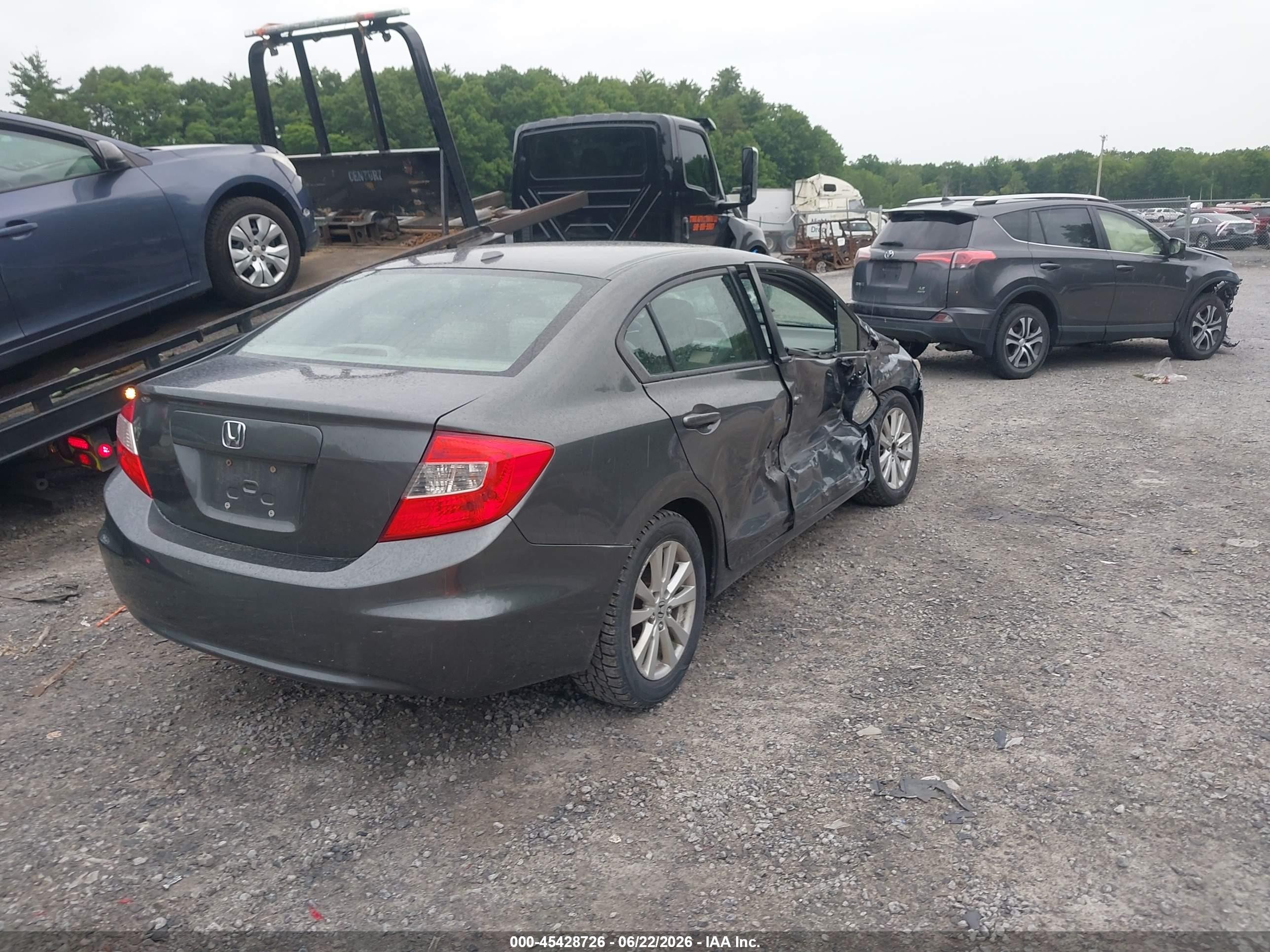 2012 Honda Civic Ex-l Серый vin: 2HGFB2F91CH517900