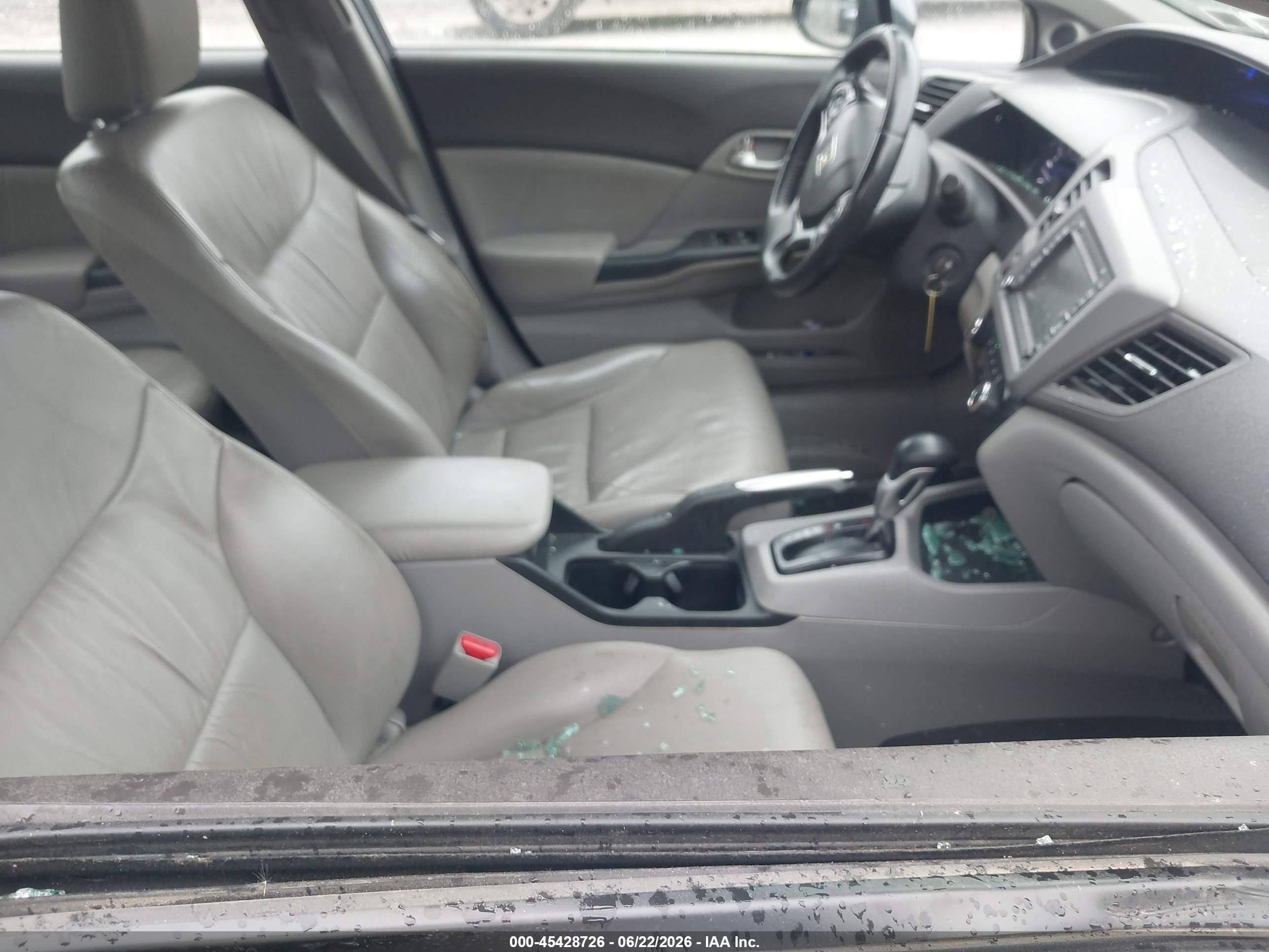 2012 Honda Civic Ex-l Серый vin: 2HGFB2F91CH517900