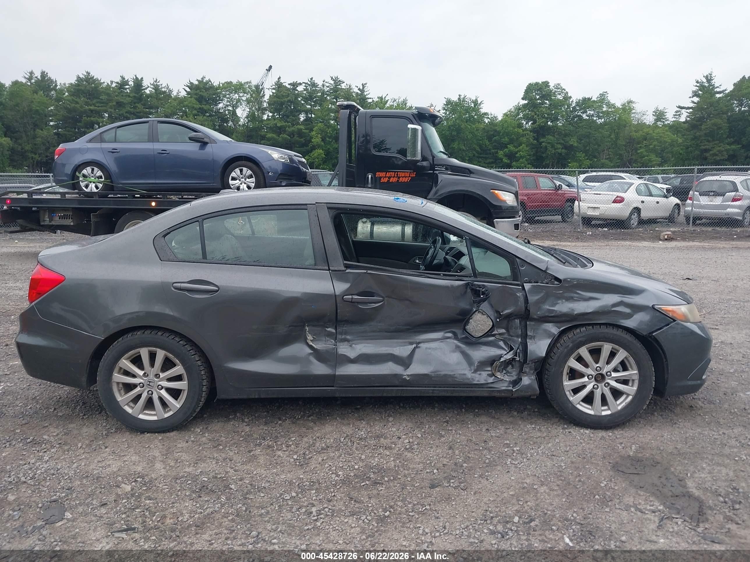 2012 Honda Civic Ex-l Серый vin: 2HGFB2F91CH517900