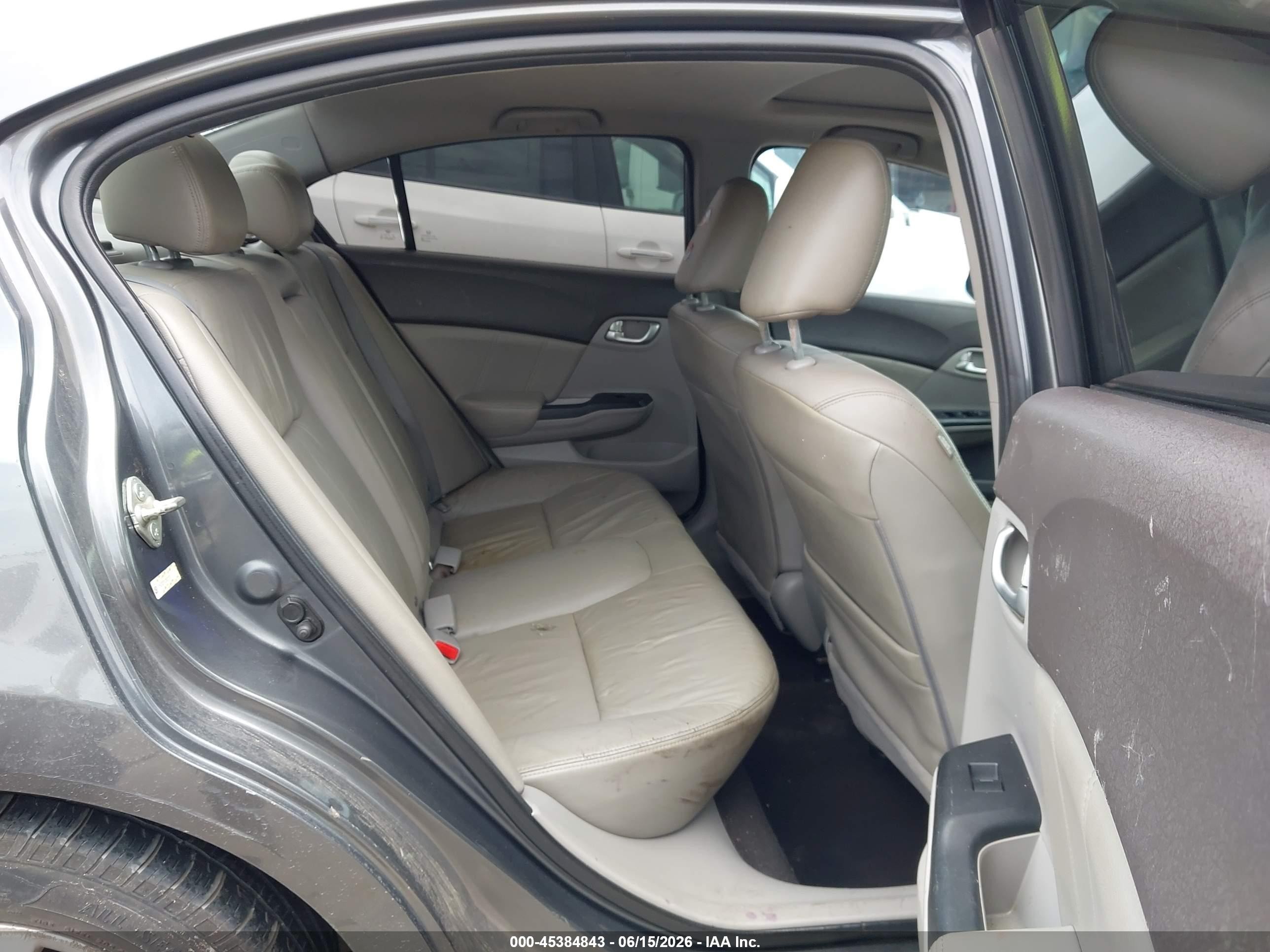 2012 Honda Civic Ex-l Gray vin: 2HGFB2F91CH551870