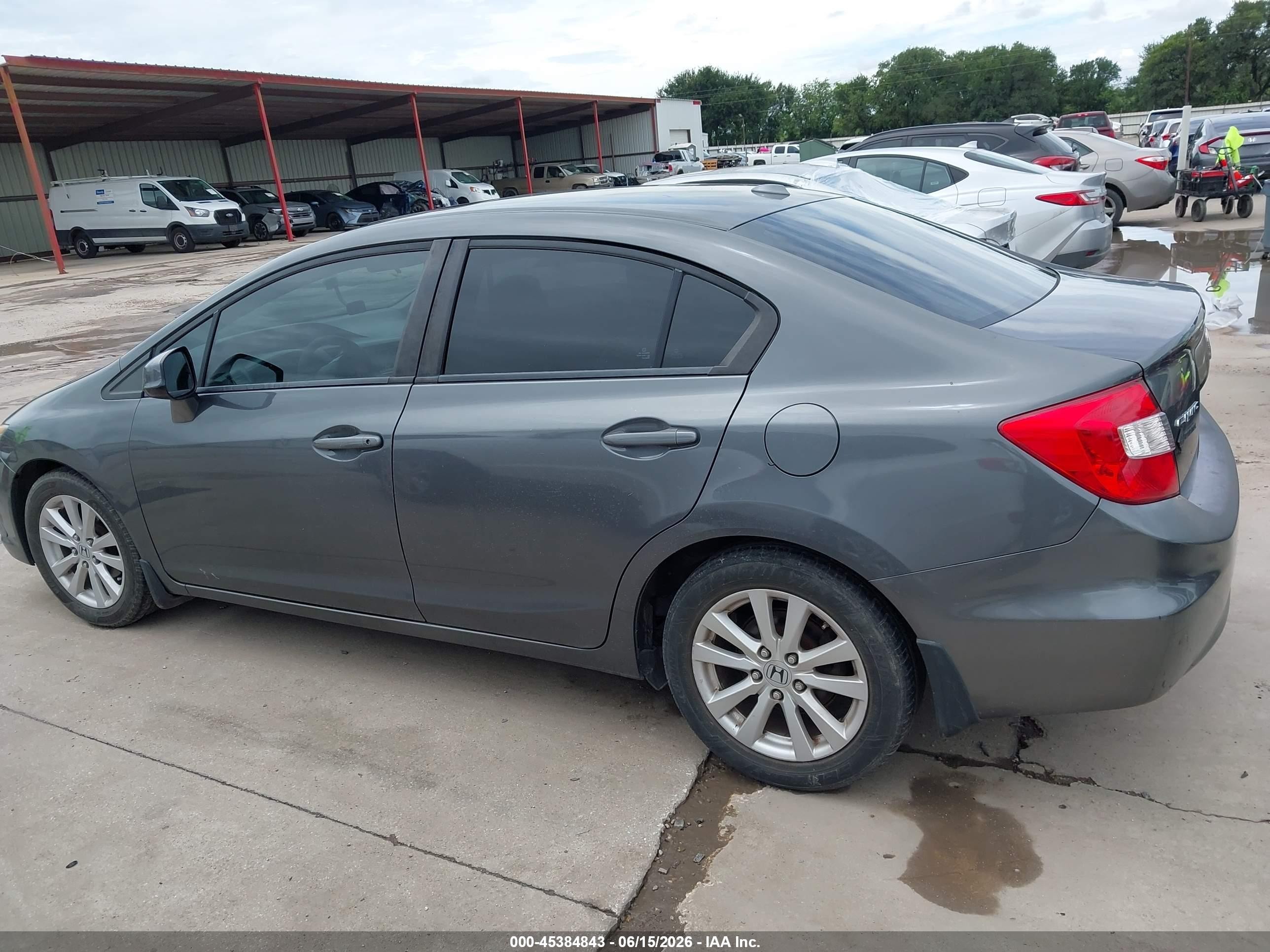2012 Honda Civic Ex-l Gray vin: 2HGFB2F91CH551870